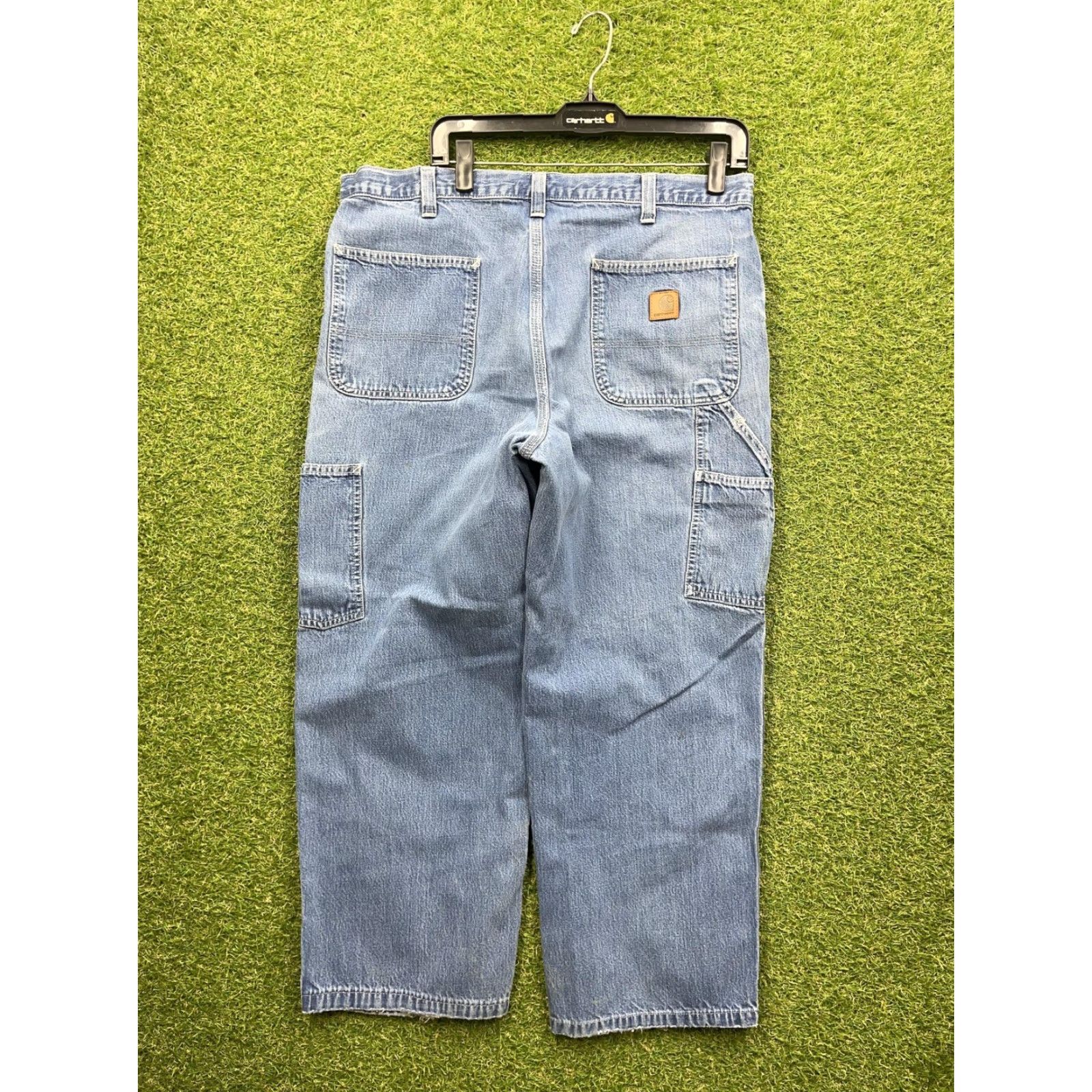 Carhartt Carhartt Jeans Mens 36x30 Light Blue Relaxed Straight Dungaree Carpenter Denim B13 Mens Size US 36 / EU 52 - 7 Thumbnail