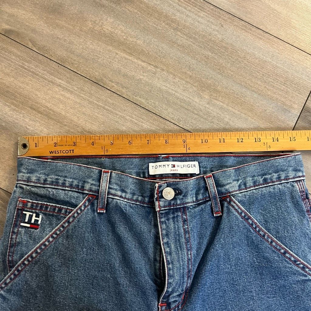Tommy Hilfiger Vintage Tommy Hilfiger Medium Wash Cargo Carpenter Women 30 Size 30" / US 8 / IT 44 - 4 Thumbnail