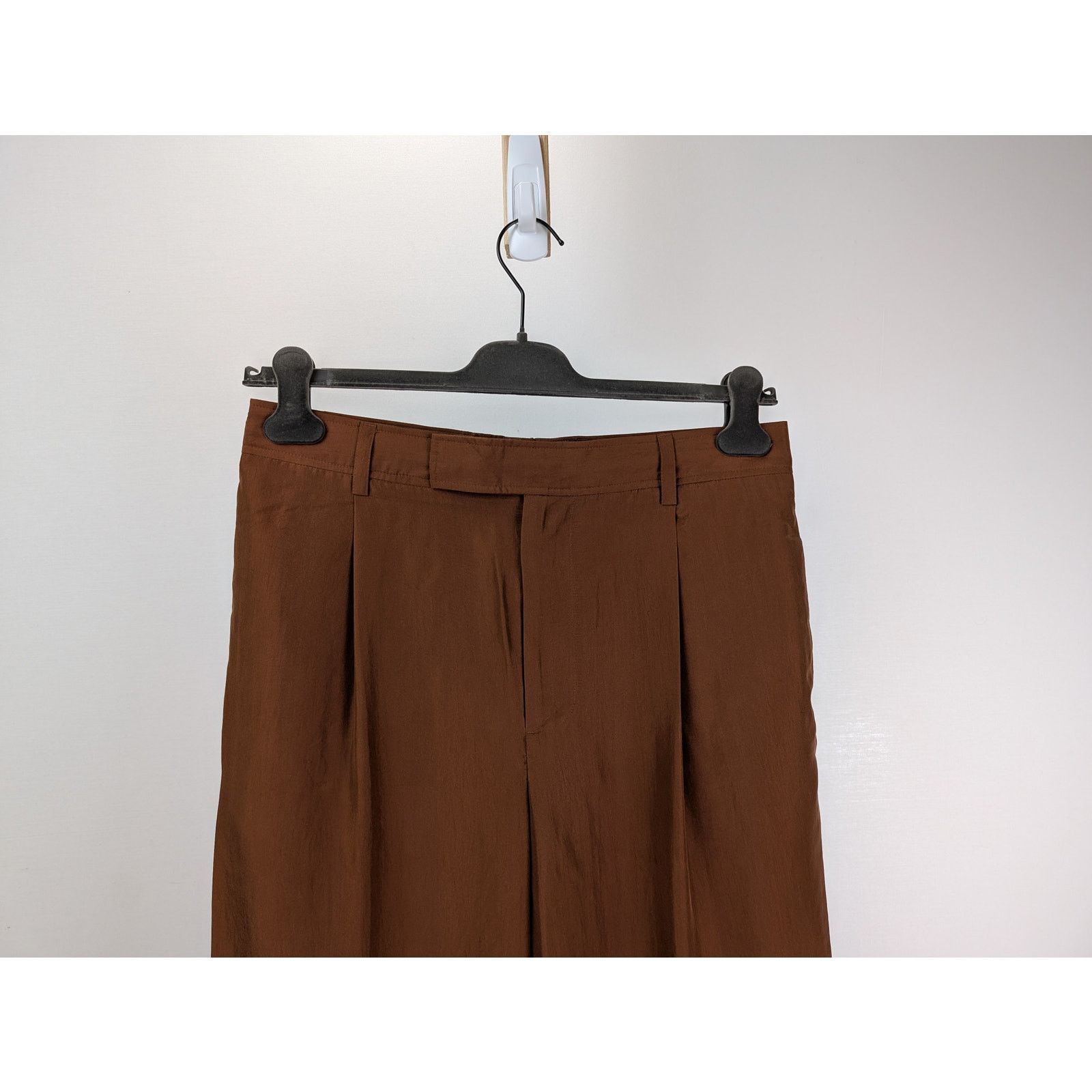 Gant o1rshd1 CC20 Relaxed Silk Suit Pants in Cognac Brown Size US 34 / EU 50 - 2 Thumbnail