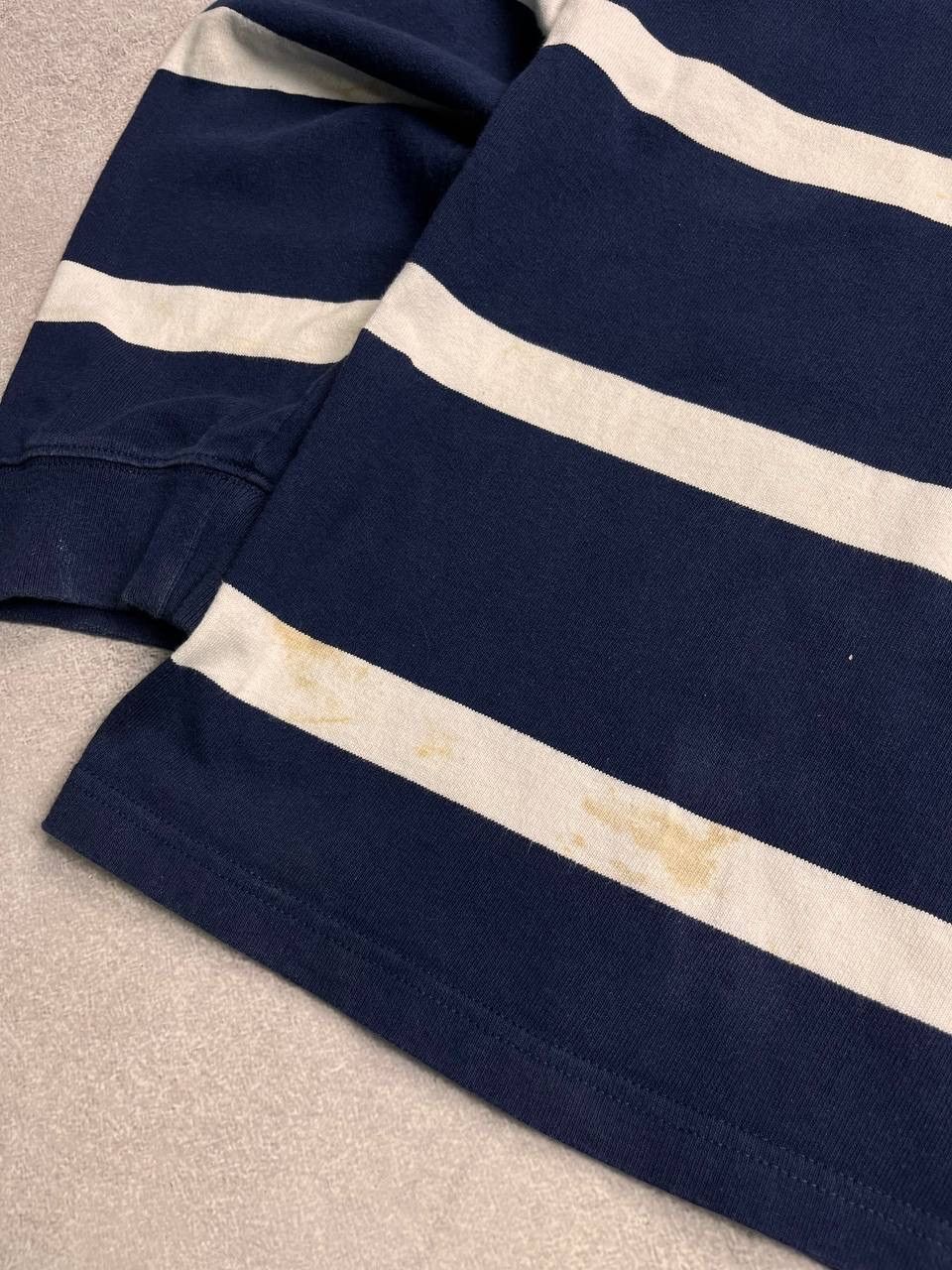 Polo Ralph Lauren × Vintage Vintage Polo Ralph Lauren Striped Boxy Y2K Rugby Shirt XL Size US XL / EU 56 / 4 - 4 Thumbnail