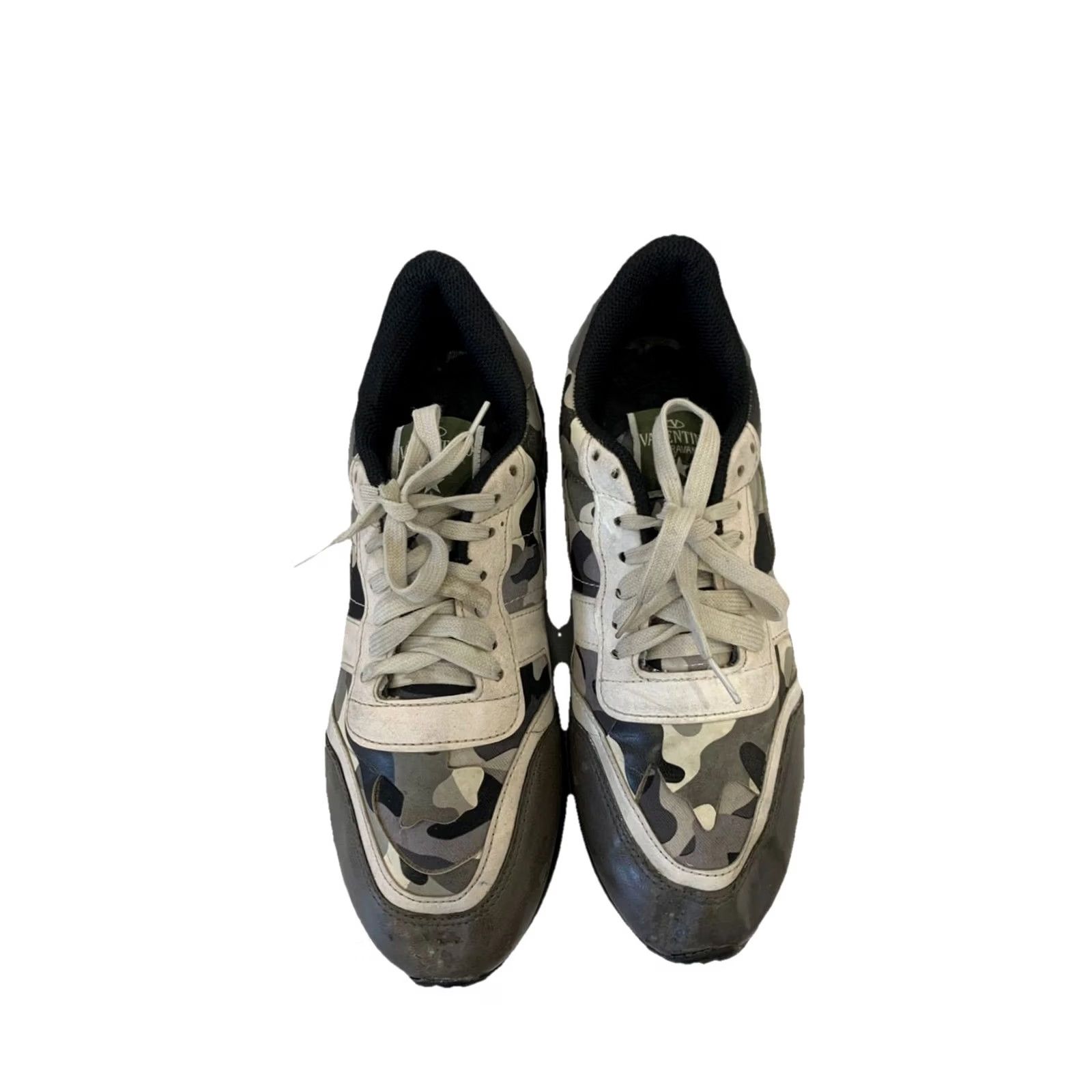Valentino Valentino Garavani Rockrunner Sneaker Men EU 40 US 7 Camouflage Leather Multicolor Gray Green 2010s Mens Size US 7 / EU 40 - 3 Thumbnail