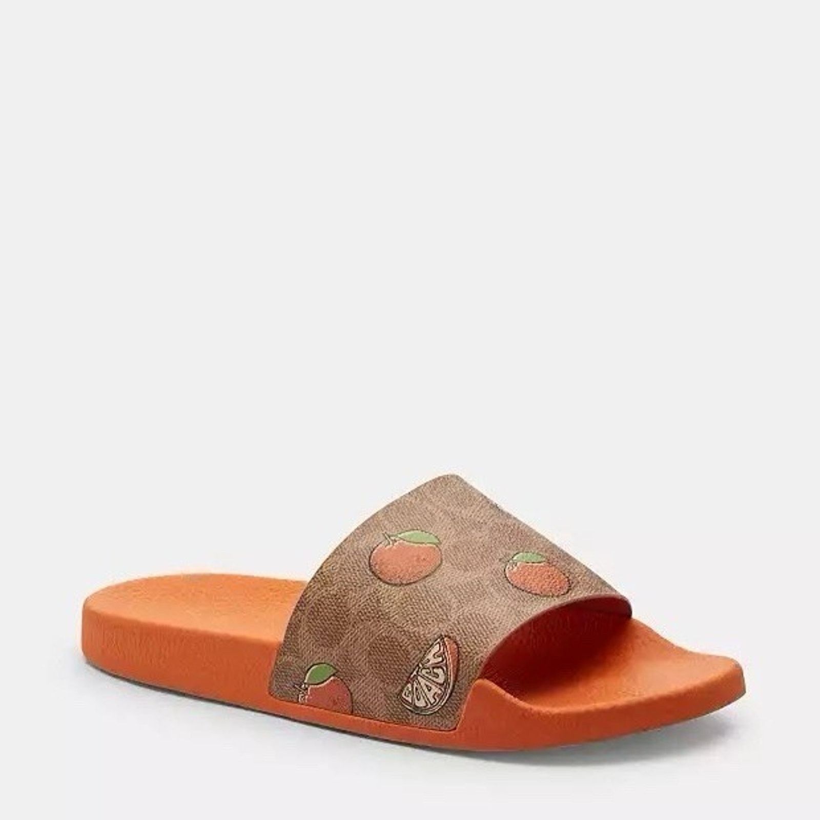 Coach New Coach Women Udele Sport Slide Fruit CAR29 Tan US 7 Size US 7 / IT 37 - 6 Thumbnail