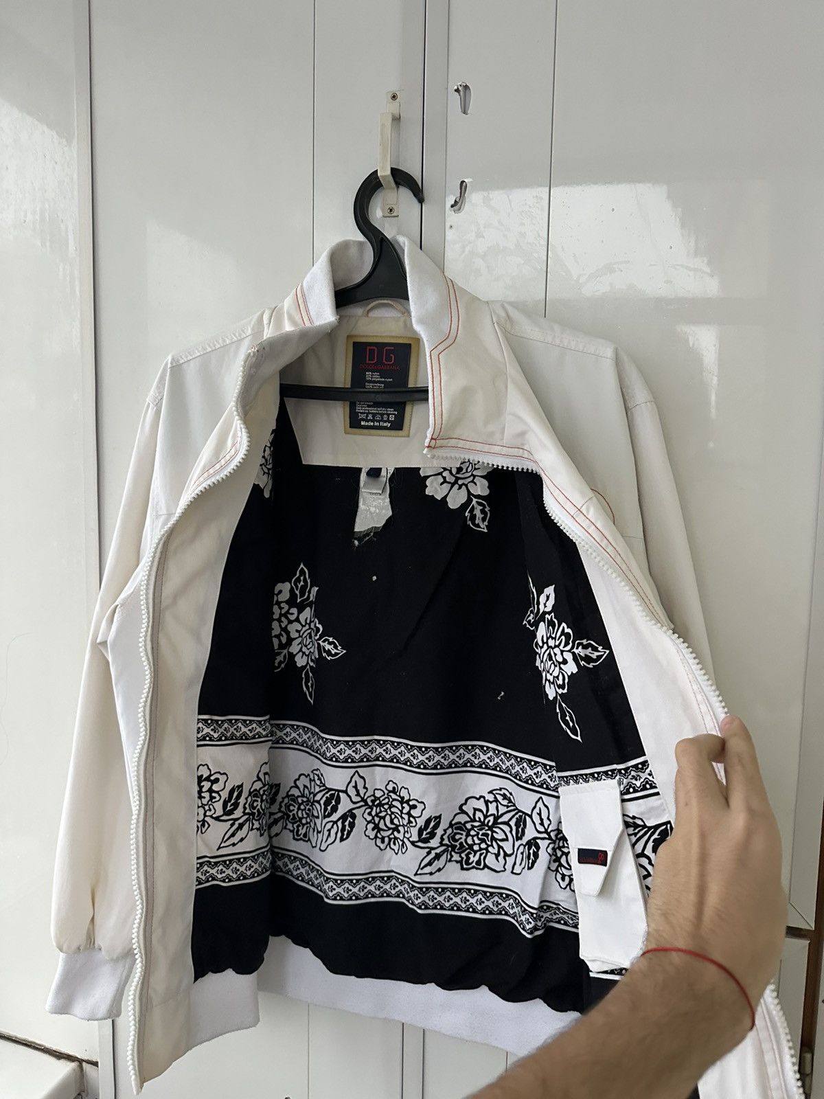 Dolce & Gabbana × Vintage Vintage Dolce Gabbana Nylon White Jacket Y2K Fit Size US L / EU 52-54 / 3 - 15 Thumbnail
