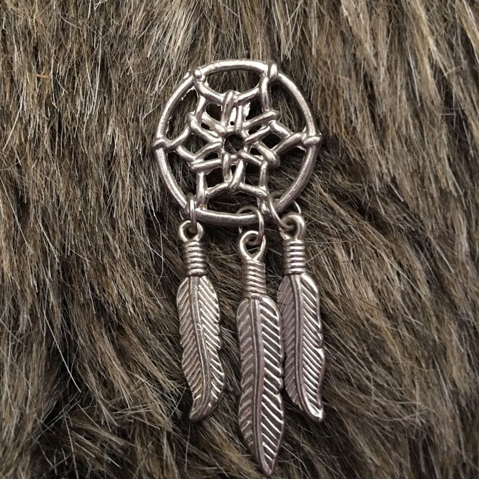 Jewelry Silver tone dream catcher brooch pin Size ONE SIZE - 1 Thumbnail
