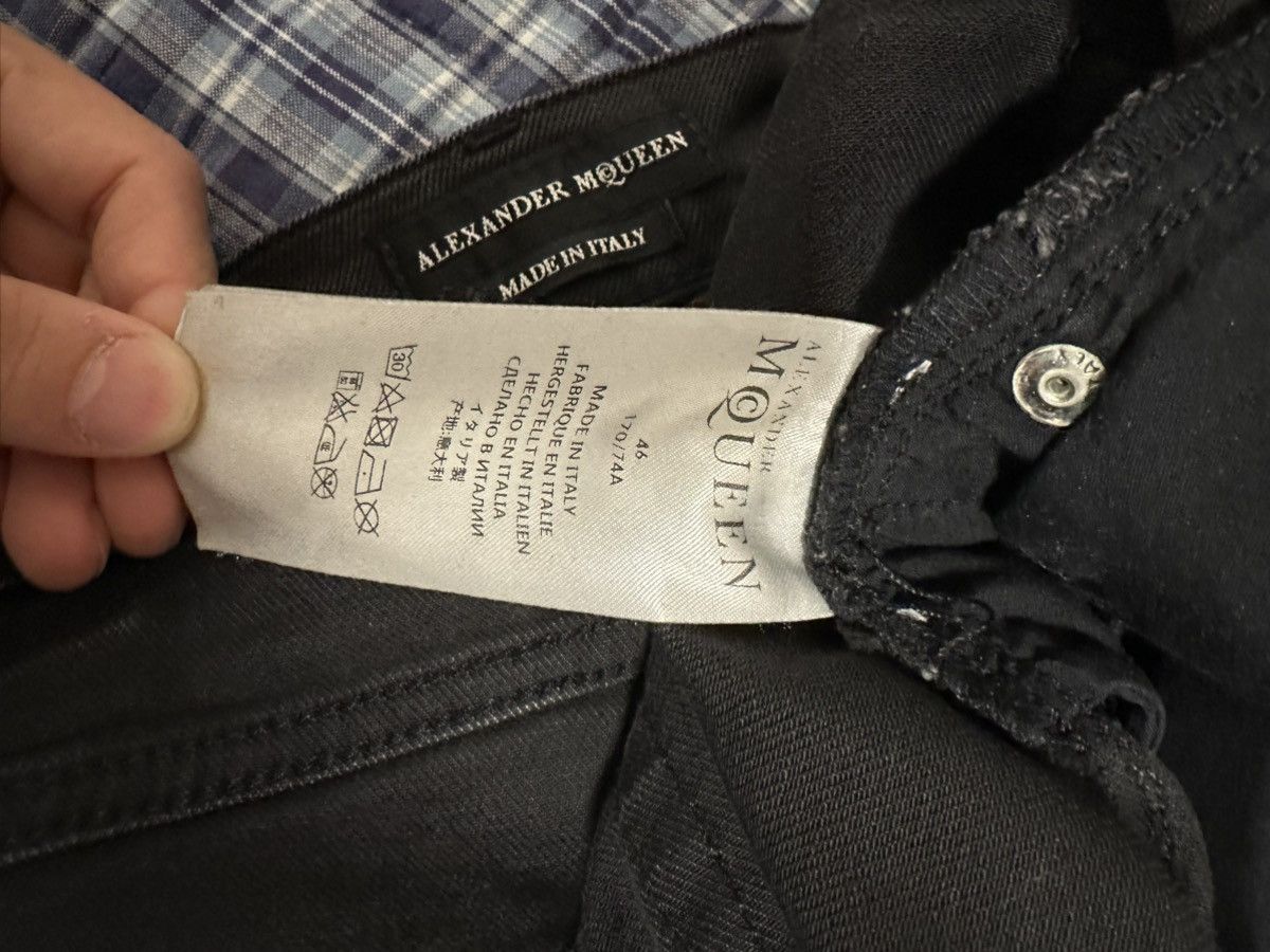Alexander McQueen Black Distressed Jeans Plaid Patchwork Size US 30 / EU 46 - 8 Thumbnail