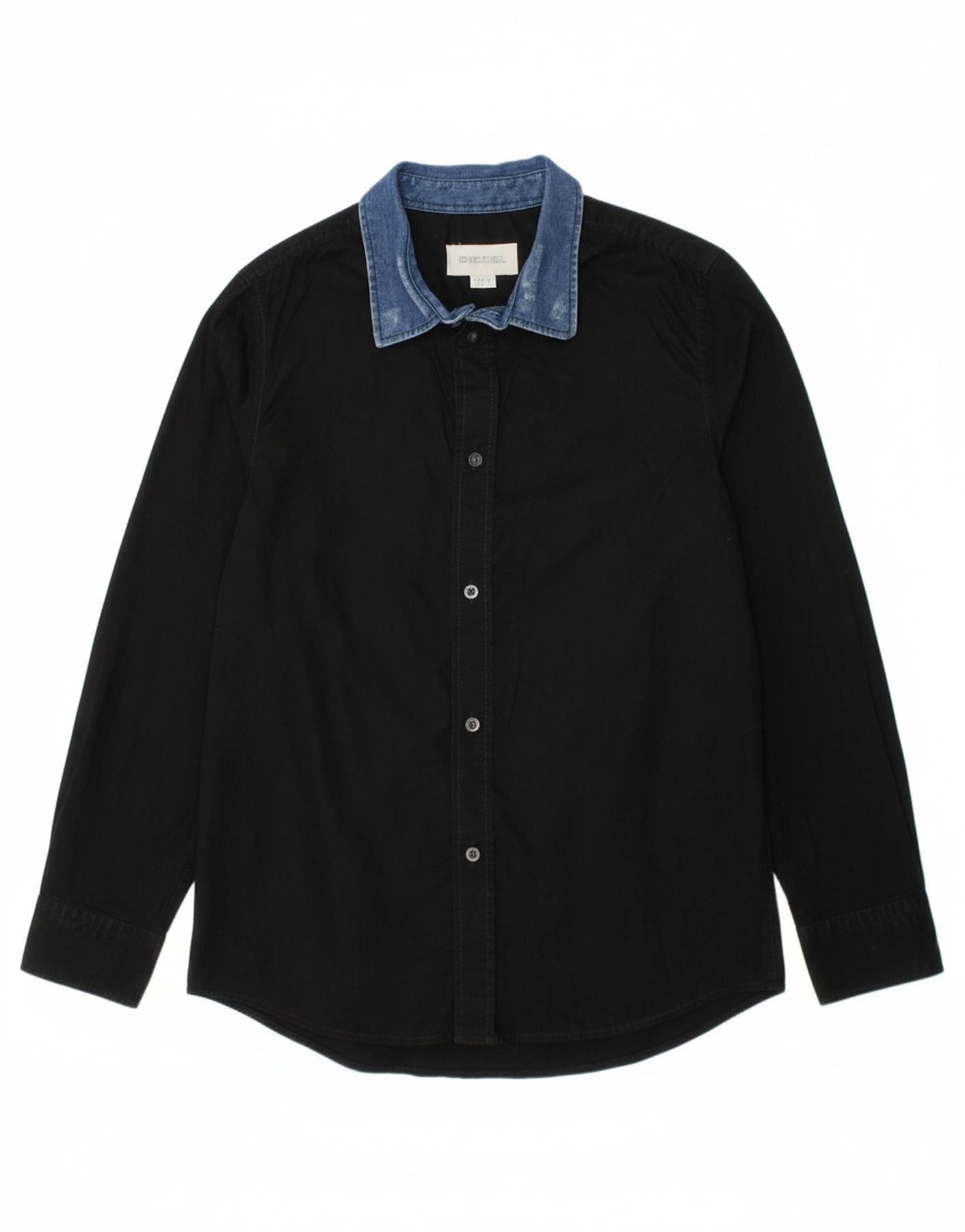 Diesel Boys Shirt 9-10 Years Black Cotton Size L / US 10 / IT 46 - 1 Thumbnail