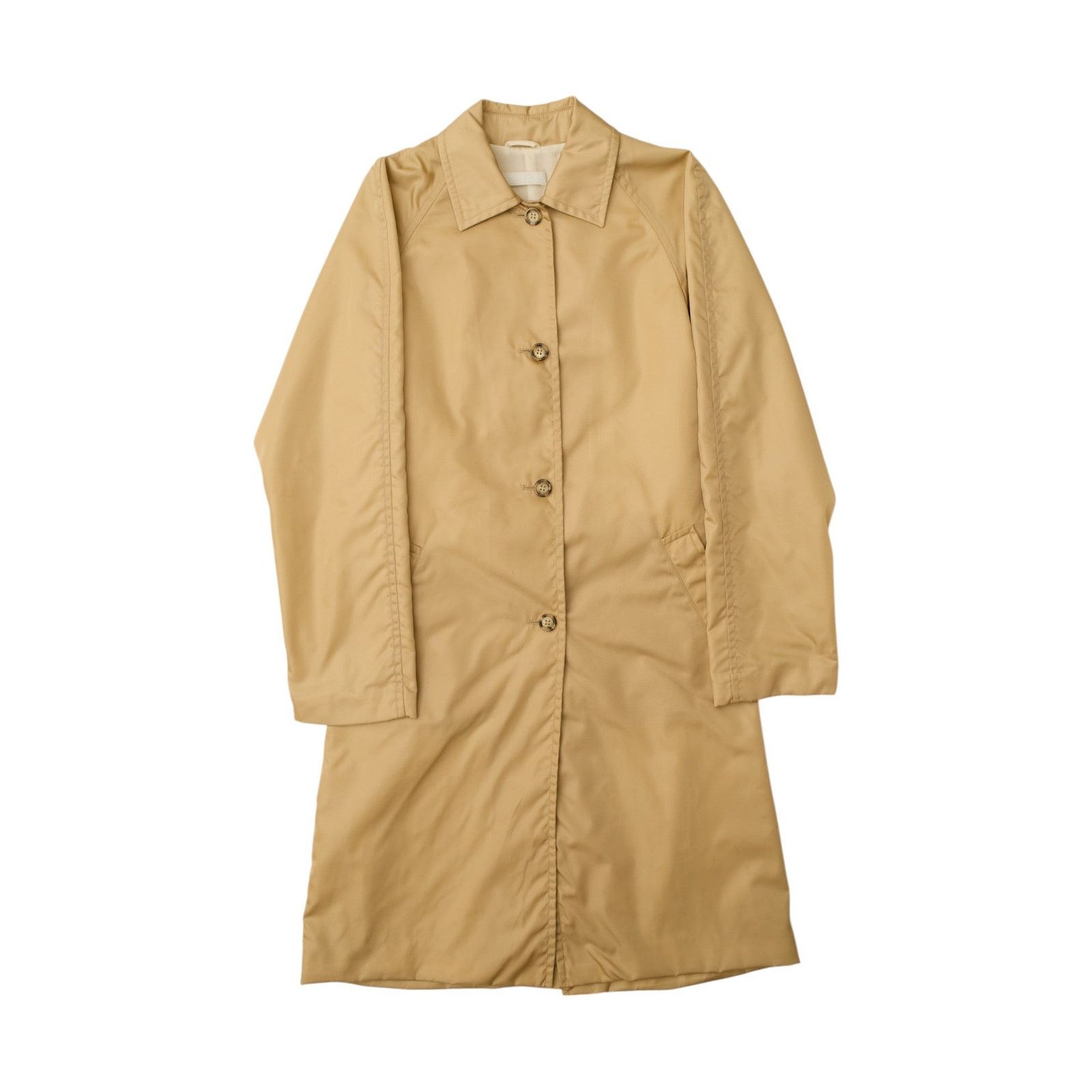 Prada Beige Nylon Belted Coat Size M / US 6-8 / IT 42-44 - 1 Thumbnail