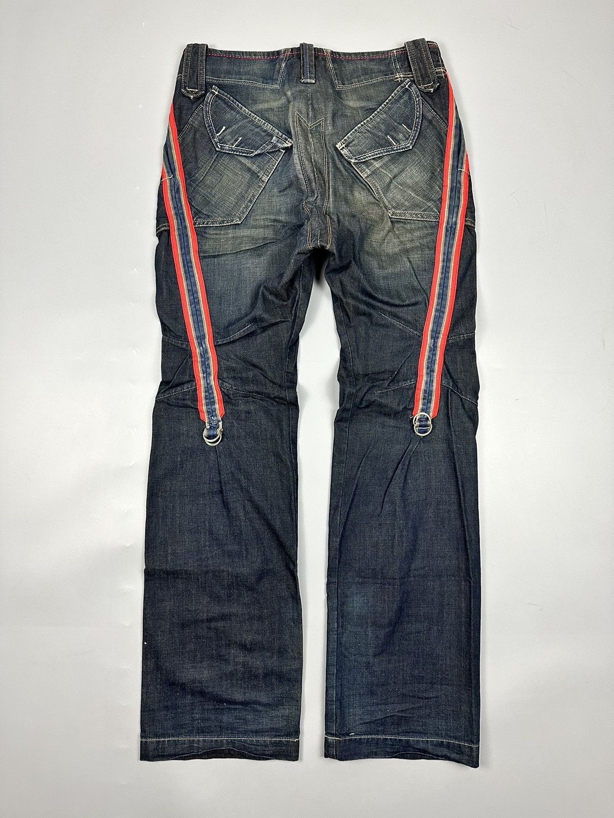 Marithe + Francois Girbaud 🔥Rare🔥Vintage Marithe Francois Girbaud Bondage Flared Denim Size US 31 - 2 Thumbnail