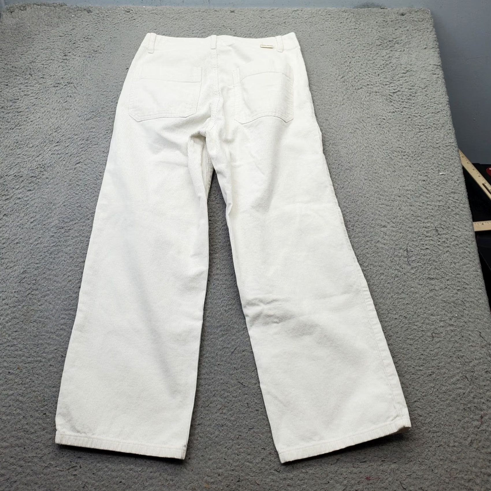 Billabong Billabong Womens White Corduroy Pants 28 Flat Front Straight Button Fly Chino Casual Vintage? No Size 28" / US 6 / IT 42 - 2 Thumbnail