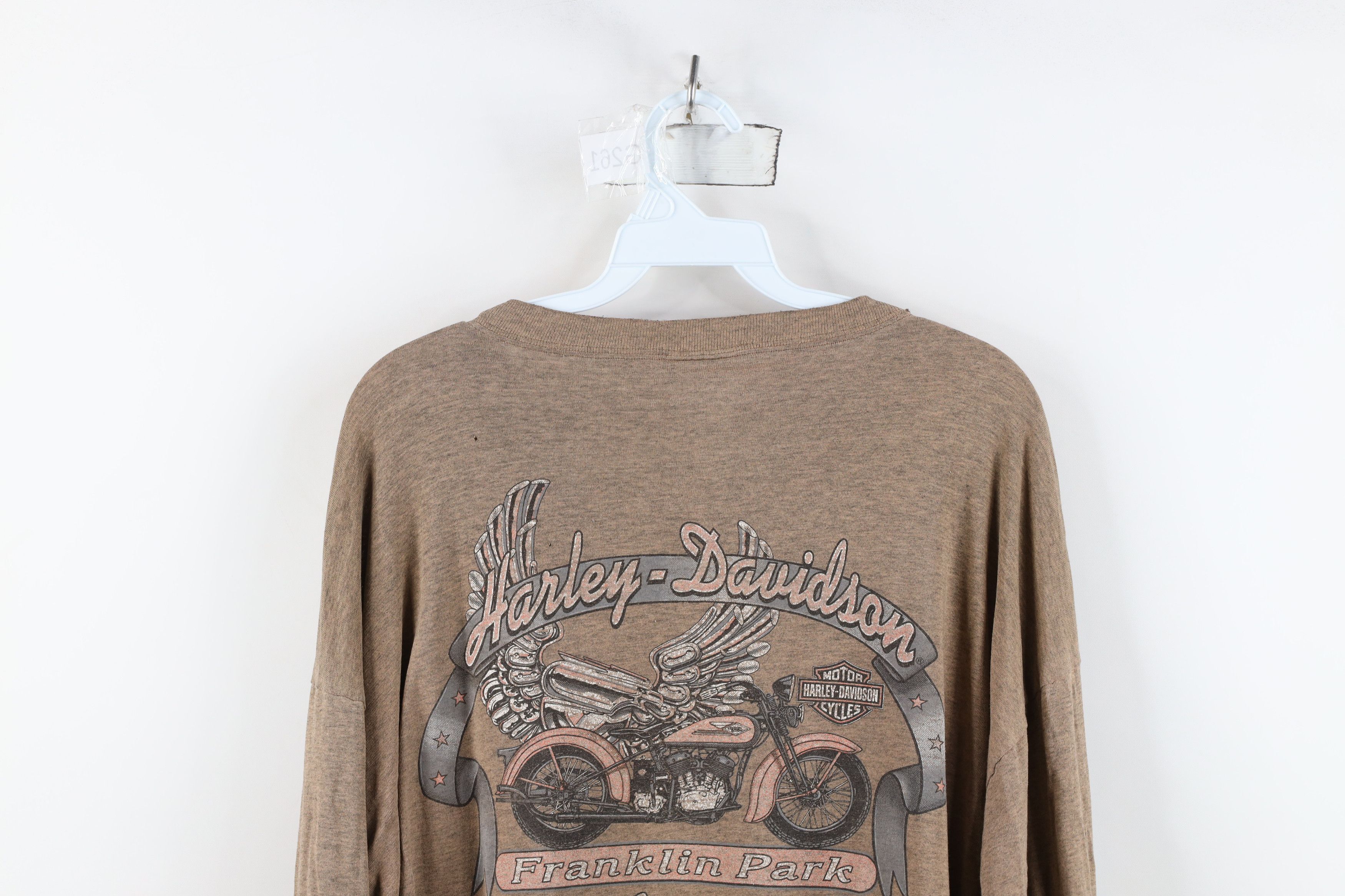 Harley Davidson Vintage 90s Harley Davidson Spell Long Sleeve T-Shirt USA Size US XXL / EU 58 / 5 - 16 Thumbnail