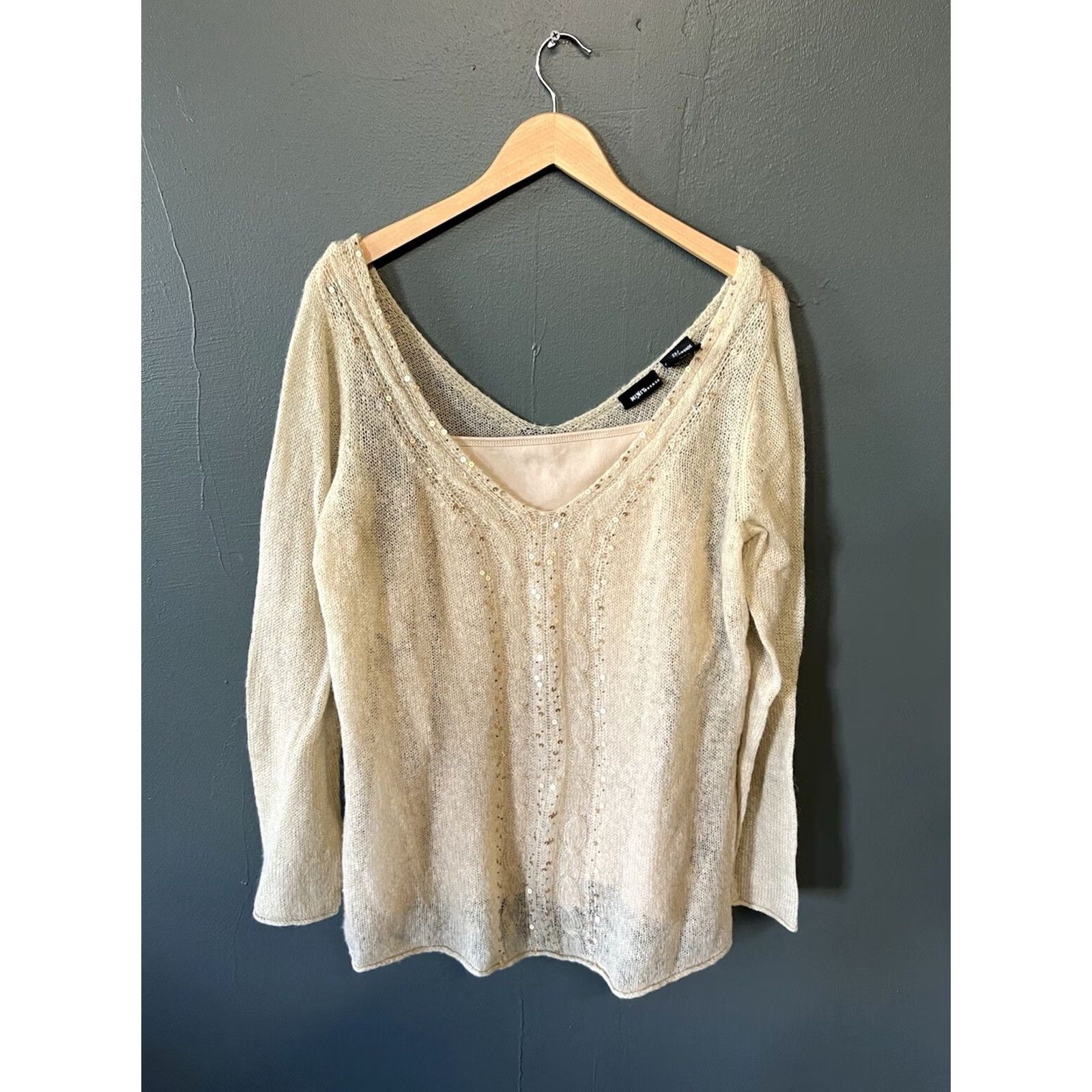 Vintage Mixit Woman Blouse Long Sleeve Brown 2X Plus Size Size XXL / US 16-18 / IT 52-54 - 2 Thumbnail