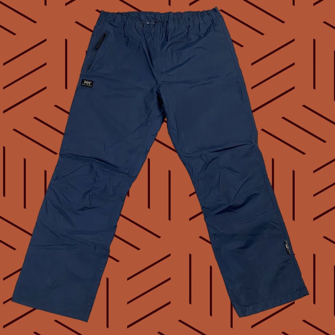 Helly Hansen VINTAGE HELLY HANSEN Water/Windproof Shell Pants EMT Large Hellytech Workwear Pathogen Navy Blue Men L Pants Pathogen Resistance 90s? Size US 33 - 1 Thumbnail