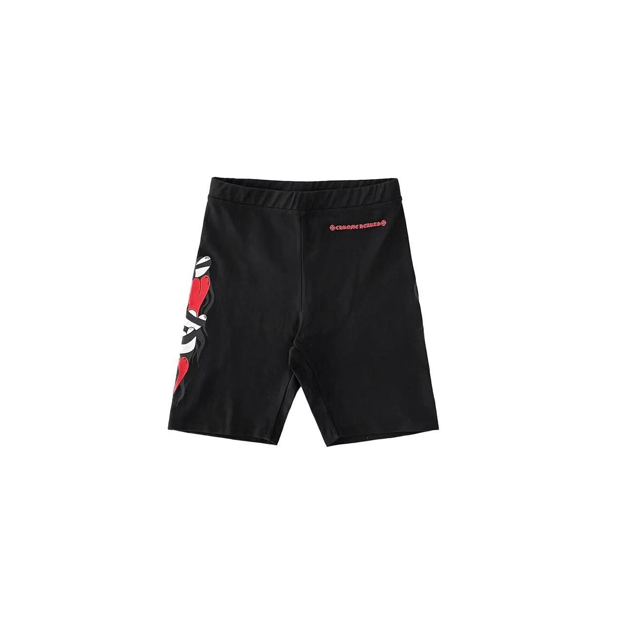 image of Chrome Hearts Matty Boy Sick Heart Biking Shorts in Black, Women's (Size 26)