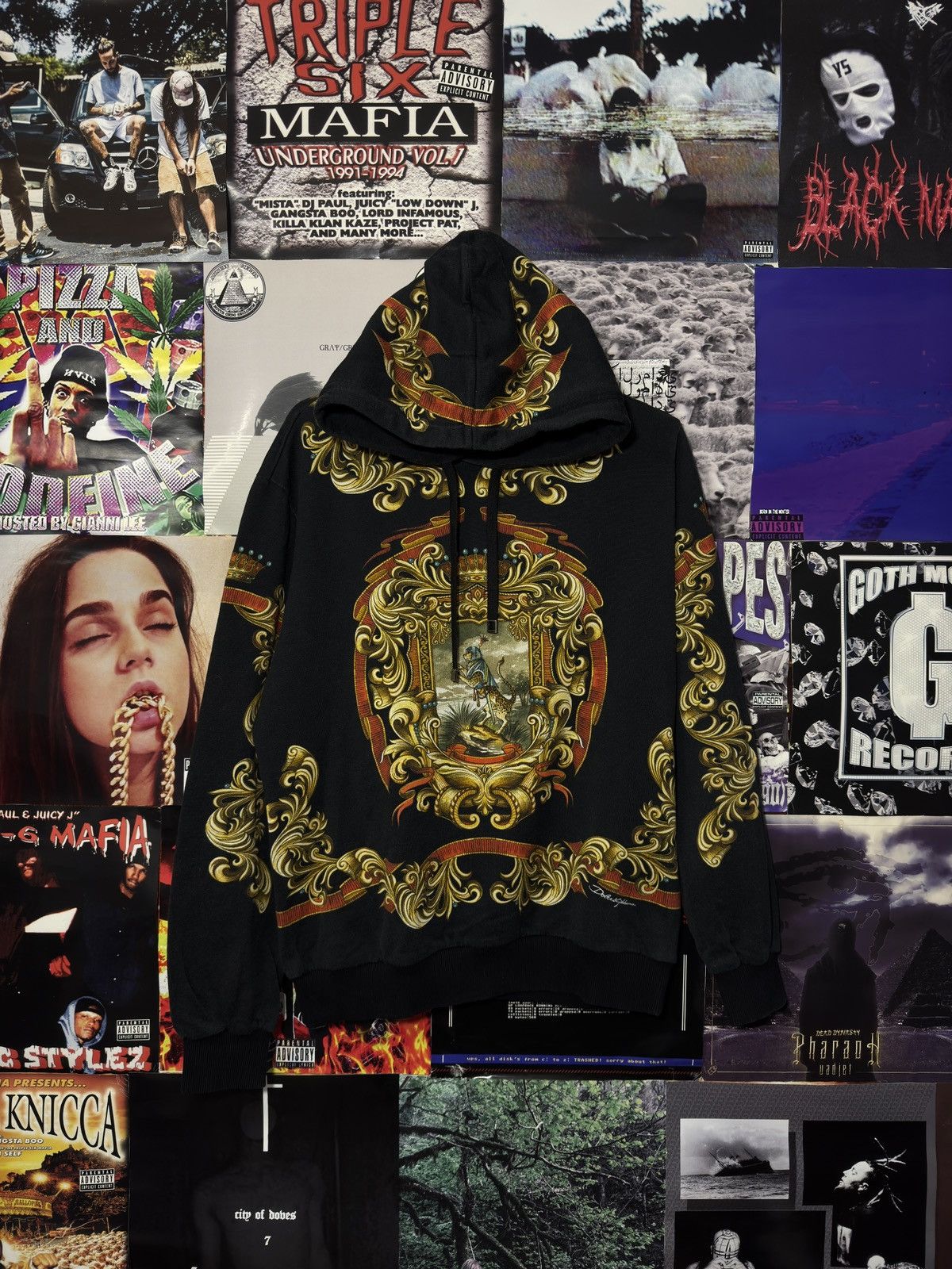 Dolce & Gabbana All Over Print Royal Baroque Hoodie