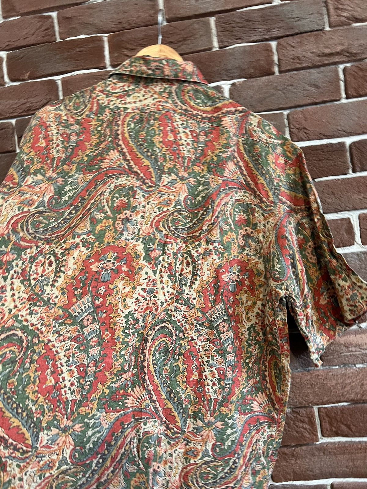 Vintage Polo Ralph Lauren Paisley Linen Button Shirt Casual Rare L Size US L / EU 52-54 / 3 - 9 Thumbnail