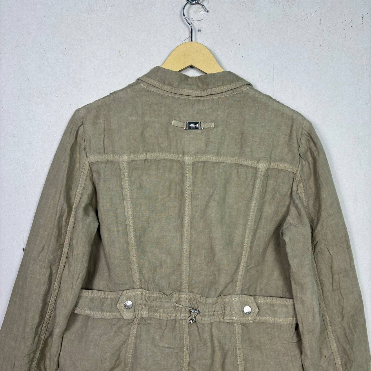 Armani Armani Collezioni 2011 Linen Moto Blazer Jacket 46 Size L / US 10 / IT 46 - 4 Thumbnail