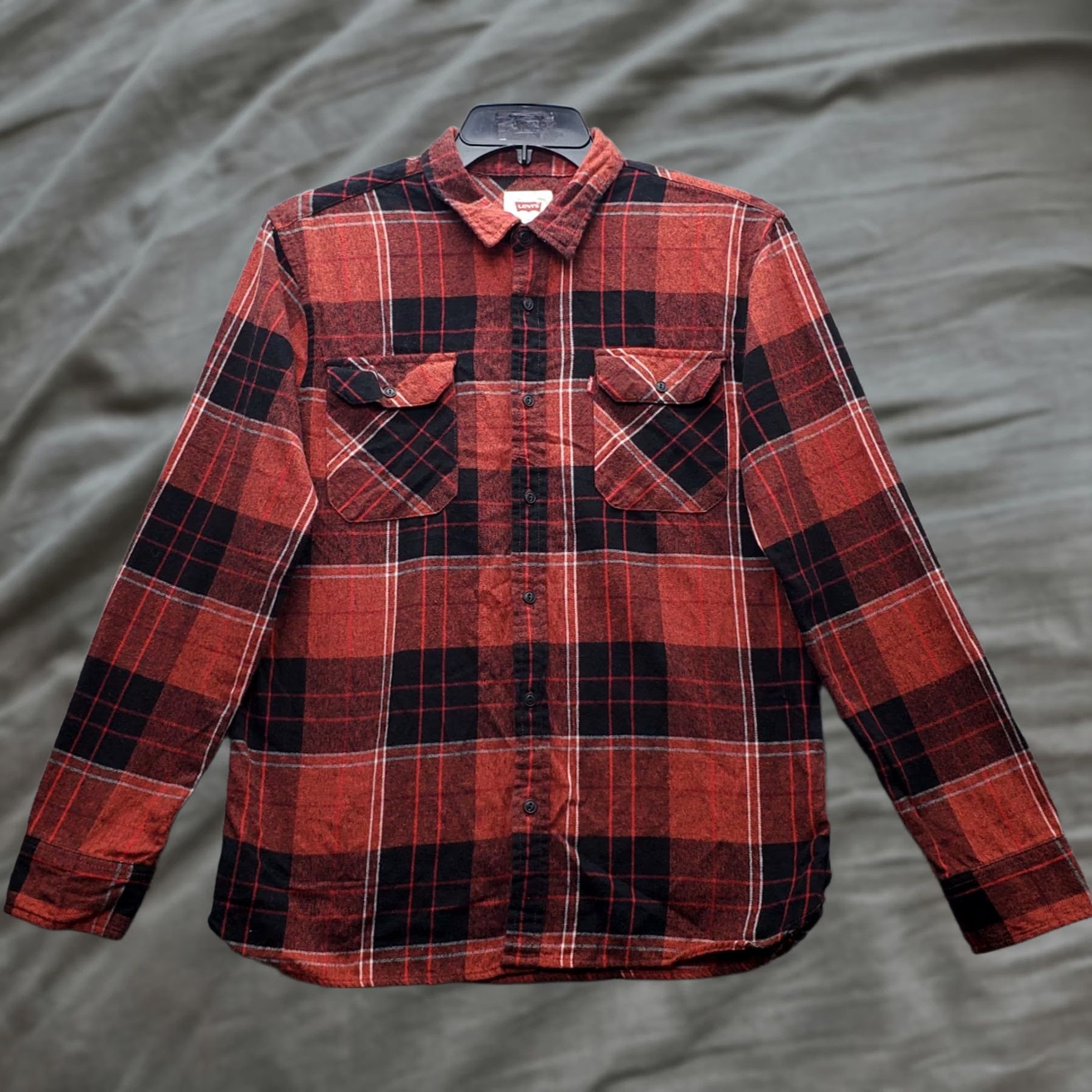 Levi's Levi's Mens Button-Up Flannel Shirt - Multi Plaid, Long Sleeve, Casual Outdoor, Size L Size US L / EU 52-54 / 3 - 1 Thumbnail