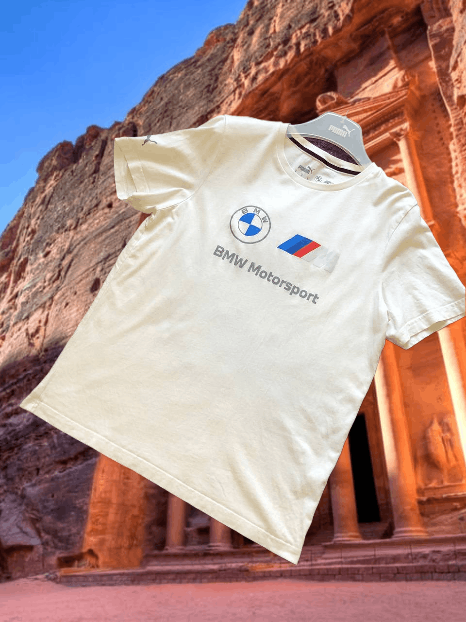 Puma Vintage white T-Shirt logo Puma BMW Motosport Y2K Size US M / EU 48-50 / 2 - 1 Thumbnail