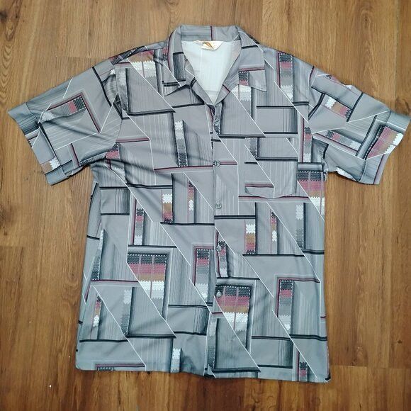 Other Vintage Don Giovanni Mod Geometric Disco Shirt Size US L / EU 52-54 / 3 - 2 Thumbnail