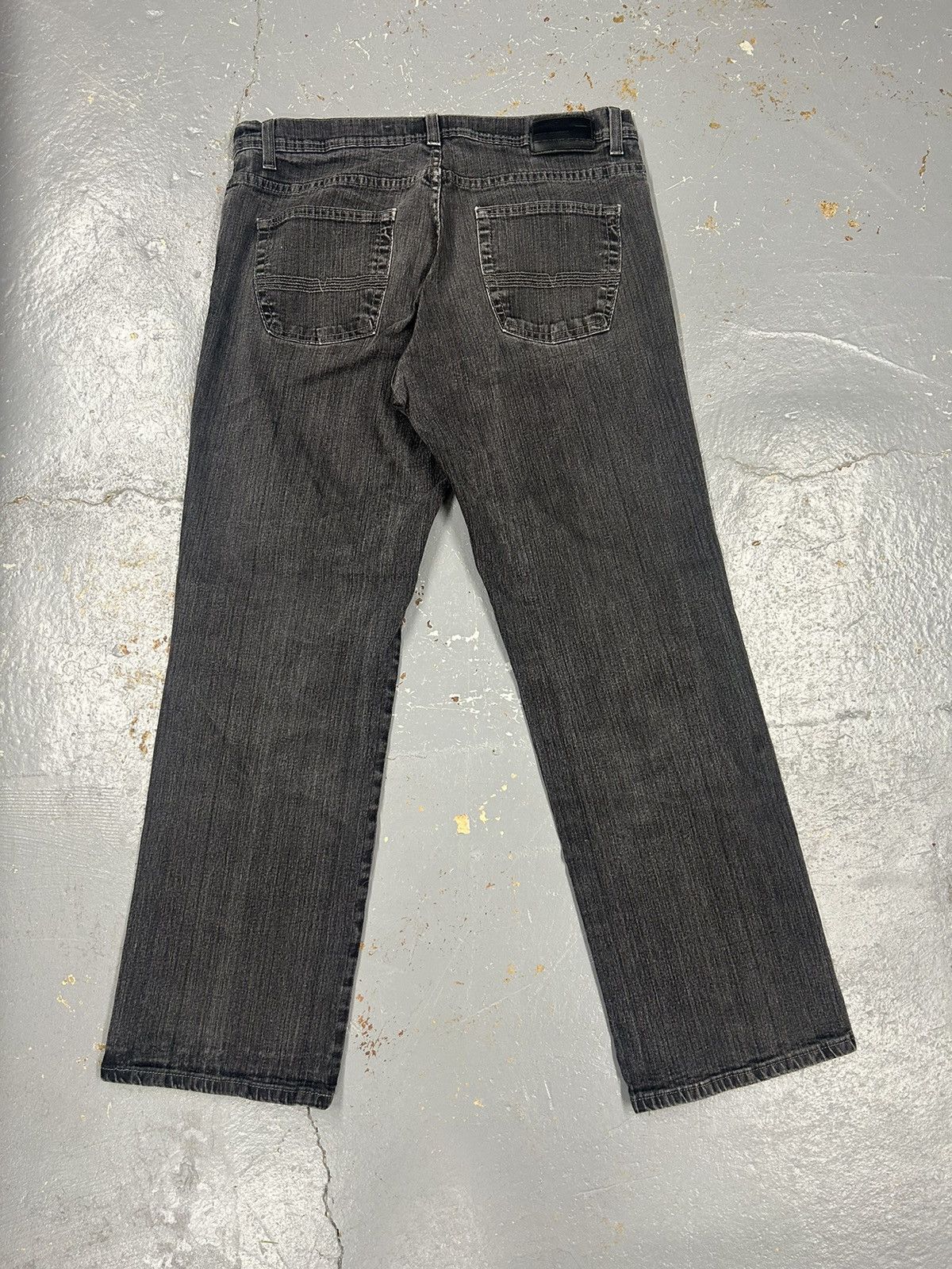 Point Zero × Vintage Crazy Vintage Y2K Point Zero Baggy Straight Fit Black Jeans Size US 36 / EU 52 - 2 Thumbnail