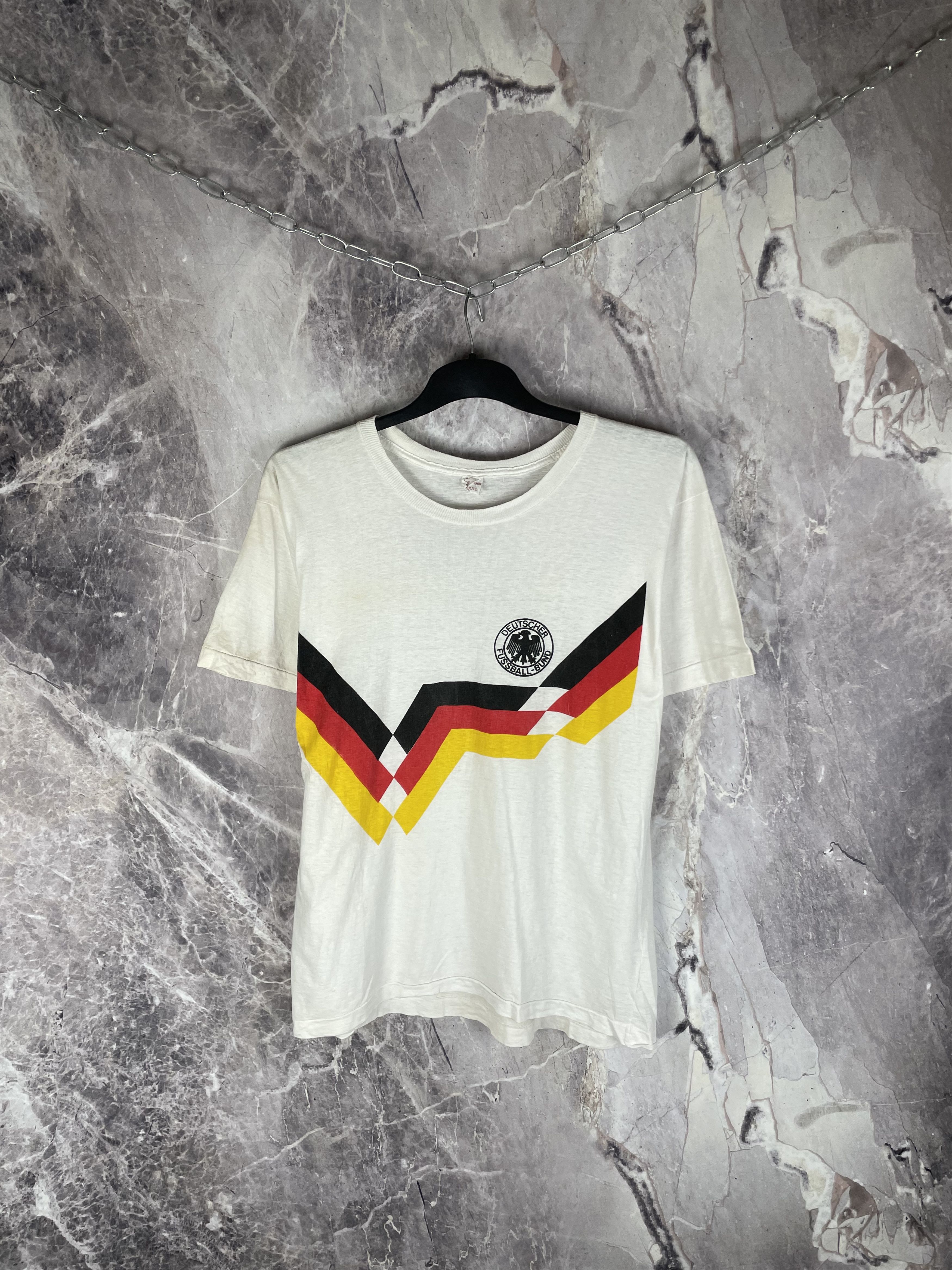 Vintage Vintage 80s Germany National Team Soccer T shirt Size US XXL / EU 58 / 5 - 2 Thumbnail