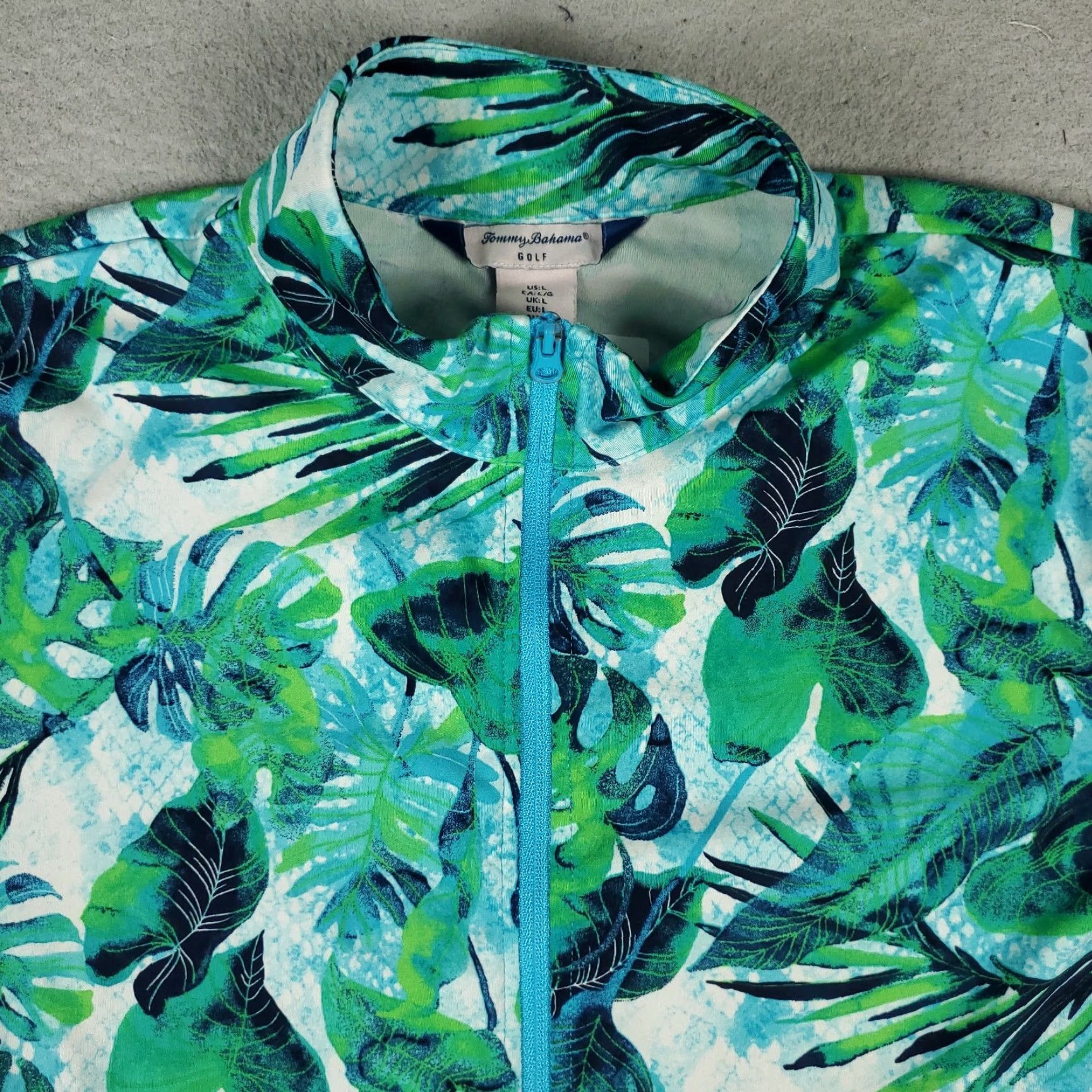 Tommy Bahama Tommy Bahama Jacket Womens Large Green Blue Active Full Zip Track Sweater Size L / US 10 / IT 46 - 2 Thumbnail