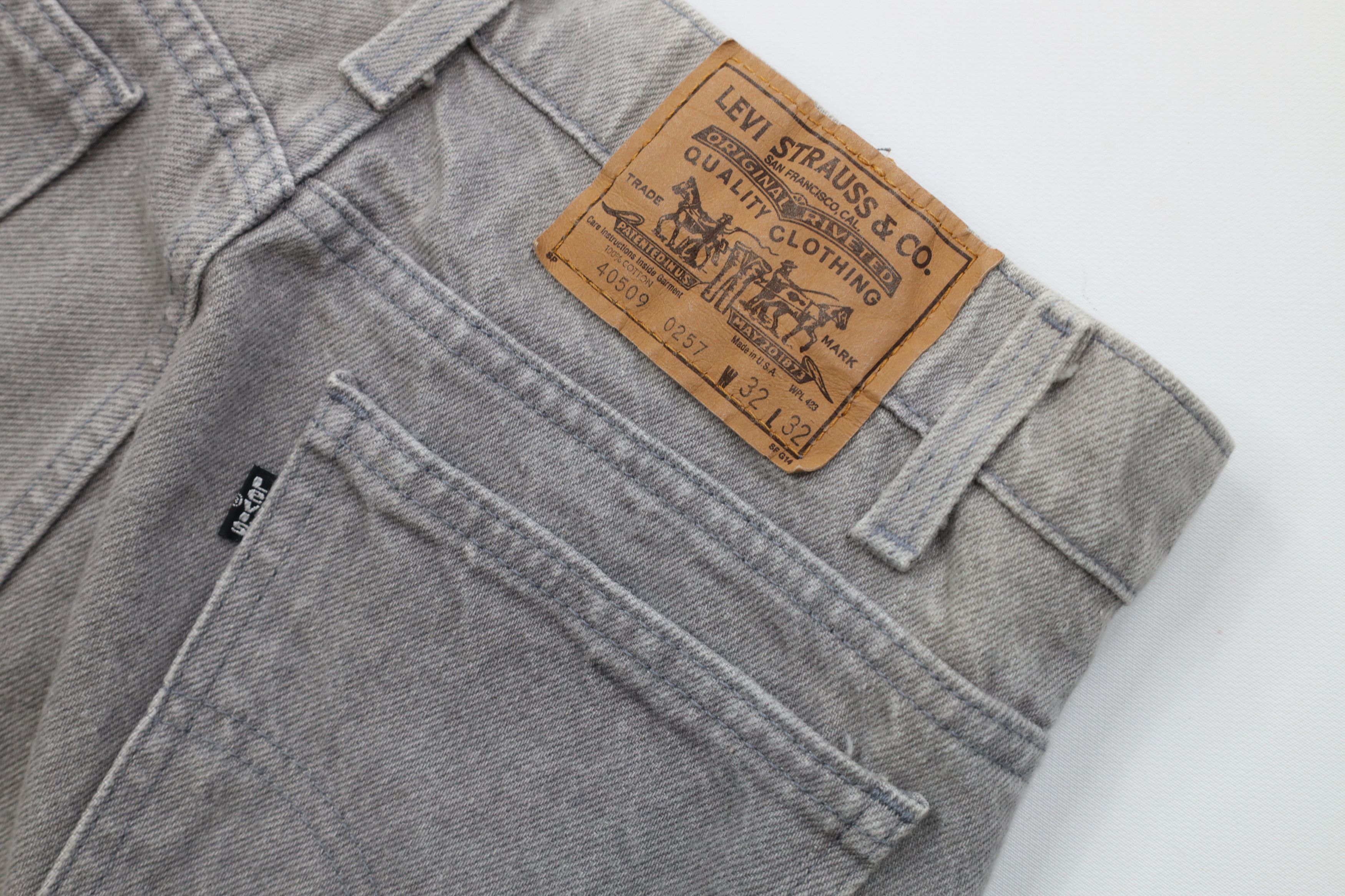 Levi's Vintage 80s Levis 40509 Straight Leg Denim Jeans Gray USA Size US 32 / EU 48 - 16 Thumbnail