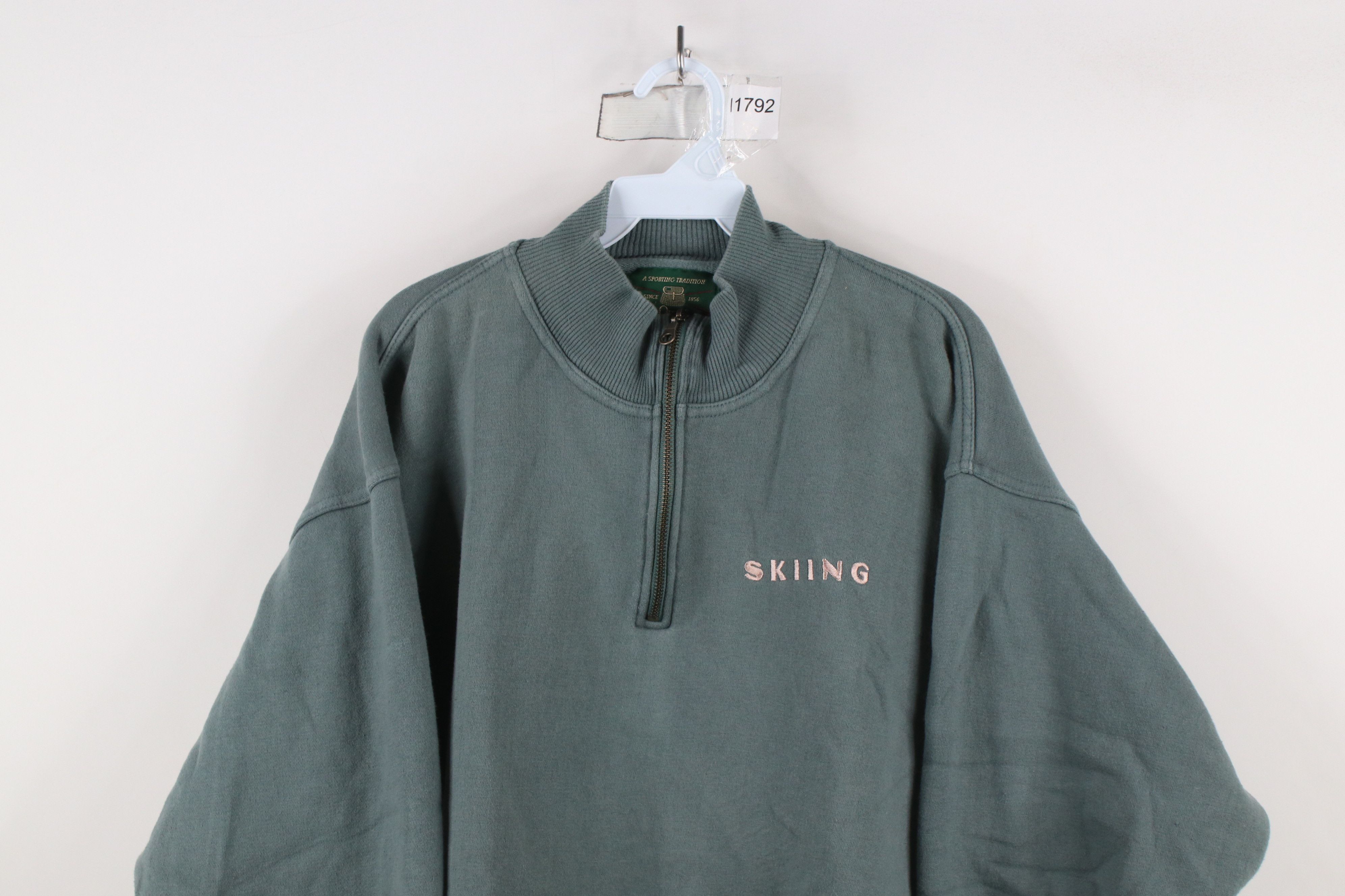 Orvis × Vintage Vintage 90s Orvis Spell Skiing Half Zip Pullover Sweatshirt Size US L / EU 52-54 / 3 - 2 Thumbnail