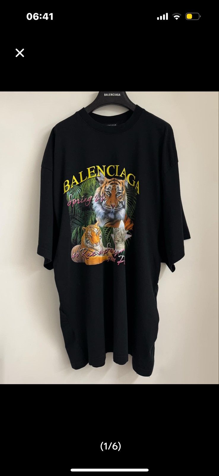 Balenciaga Tiger tee Size US L / EU 52-54 / 3 - 1 Thumbnail