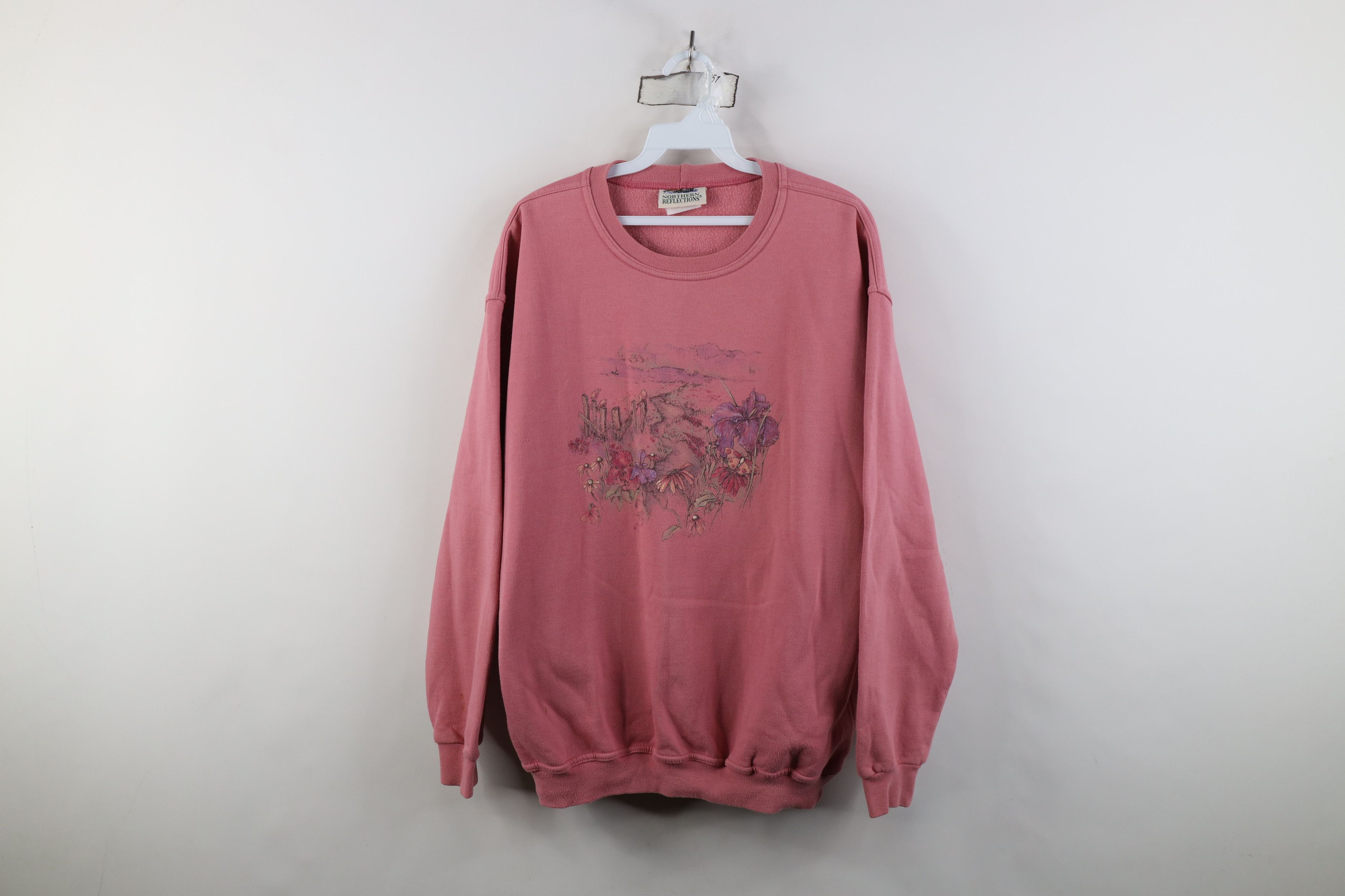 Vintage Vintage 90s Streetwear Country Flower Crewneck Sweatshirt Size XL / US 12-14 / IT 48-50 - 1 Thumbnail