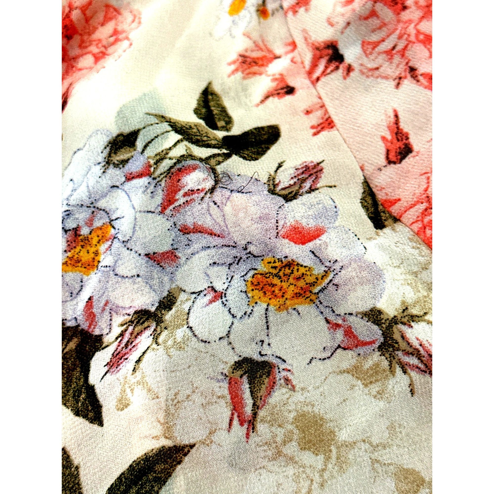 Other CCC Floral Wrap Blouse Extra Large Crop Top Long Sleeve Shee Size XL / US 12-14 / IT 48-50 - 8 Thumbnail