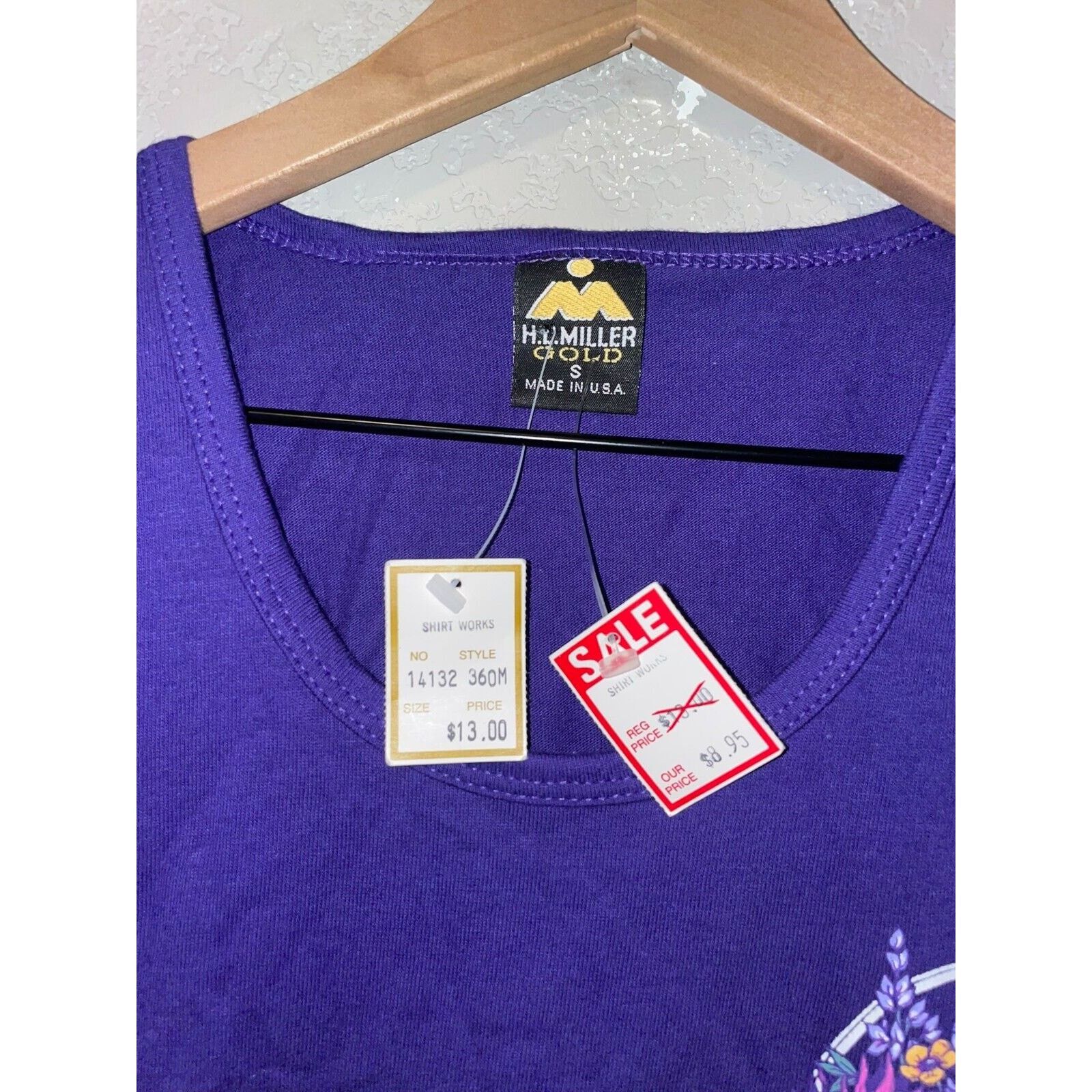 Vintage Vintage Womens Utah Shirt Purple State Bird Tee Top 90s S Size S / US 4 / IT 40 - 5 Thumbnail