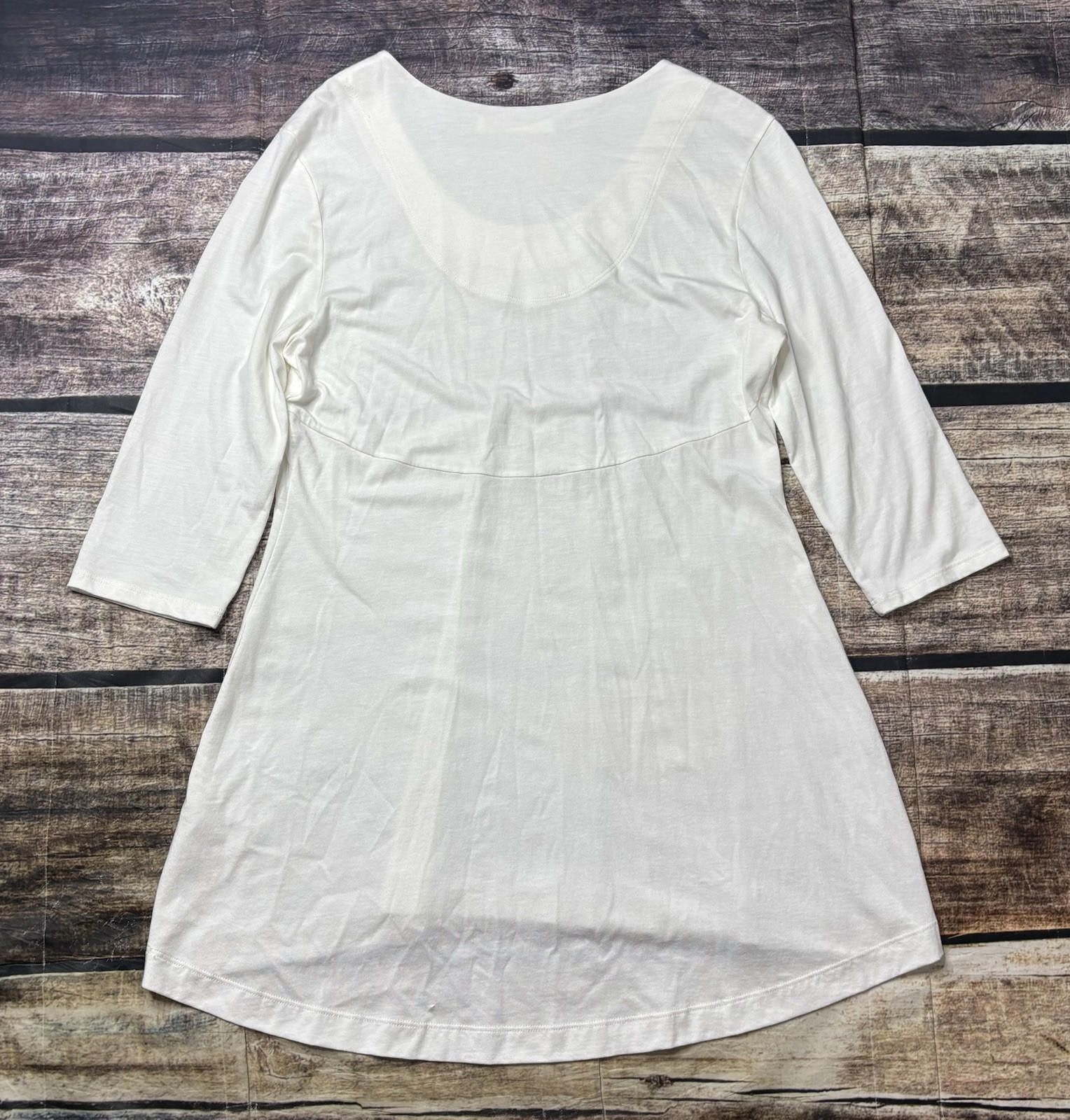 Other Peruvian Connection Dress Women's Medium A-Line Pima Cotton Size M / US 6-8 / IT 42-44 - 3 Thumbnail