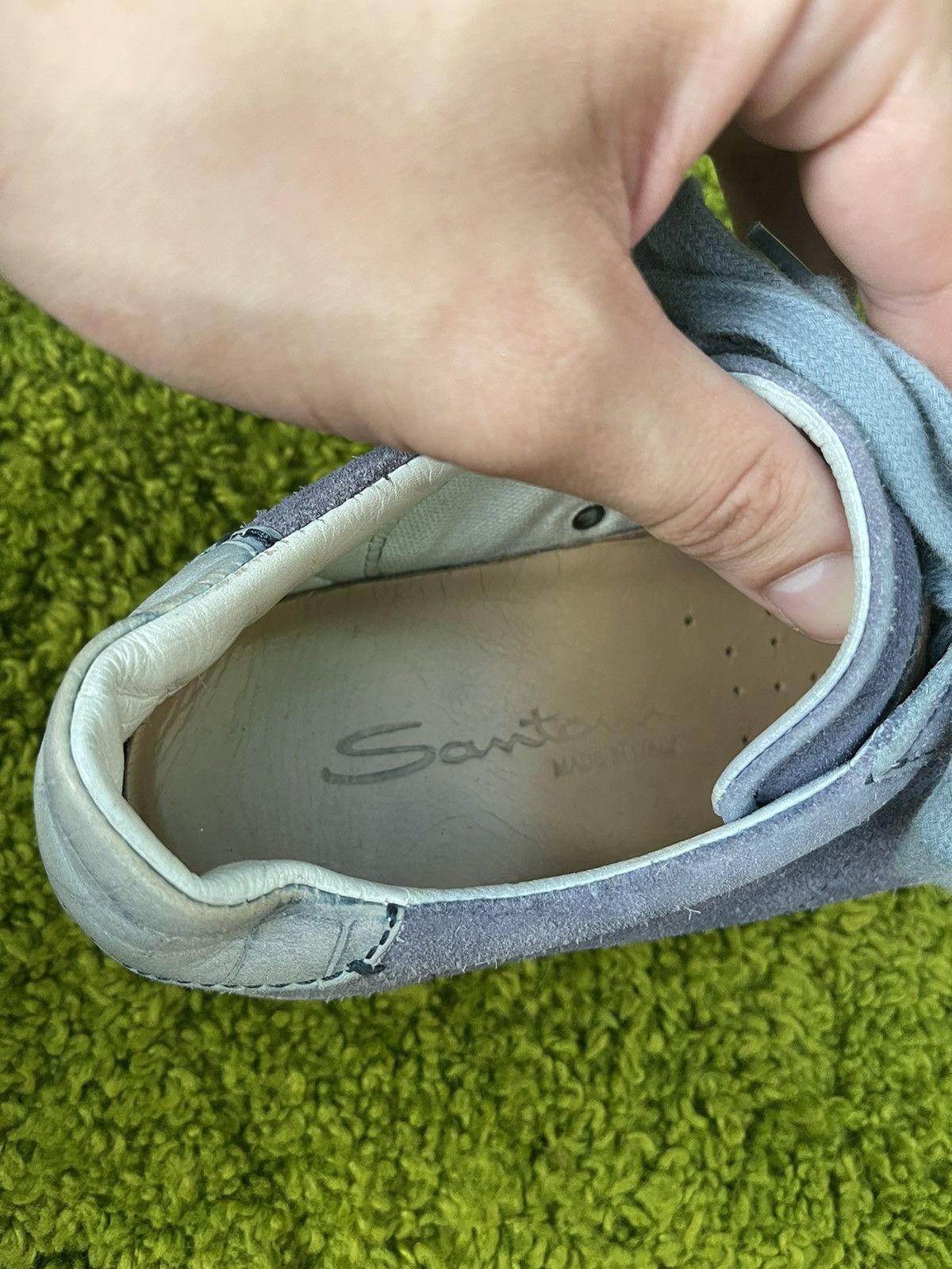 Designer × Genuine Leather × Santoni Santoni real suede leather sneakers Size US 7.5 / EU 40-41 - 6 Thumbnail