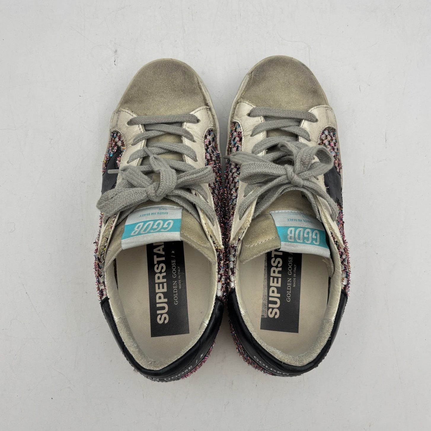Golden Goose Golden Goose Superstar Metallic Tweed Shoes Women's 35 US 5 Size US 5 / IT 35 - 6 Thumbnail