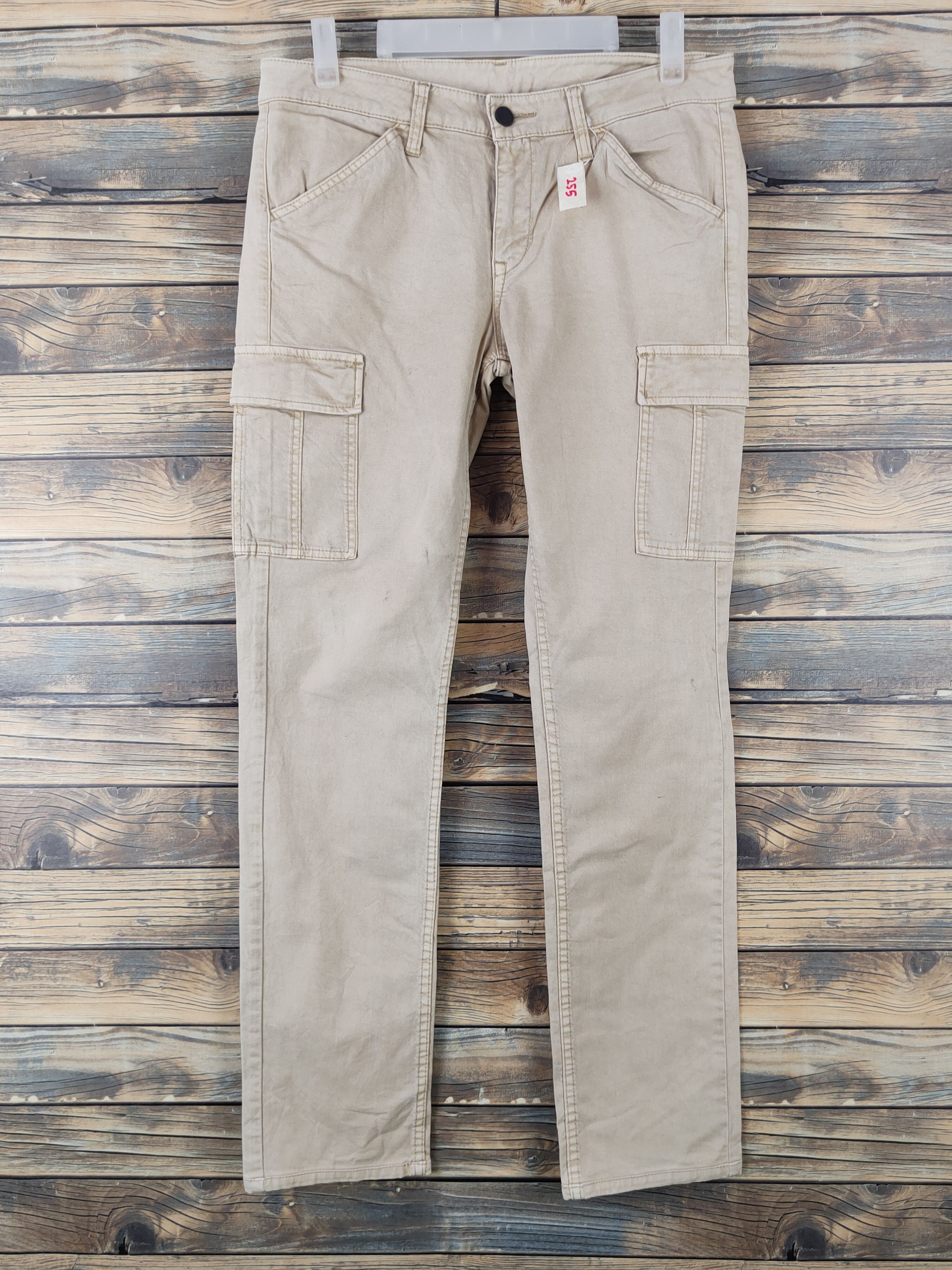 Japanese Brand DL Uniqlo Beige Multipocket Tactical Cargo Pants #255 Size 28" / US 6 / IT 42 - 1 Thumbnail