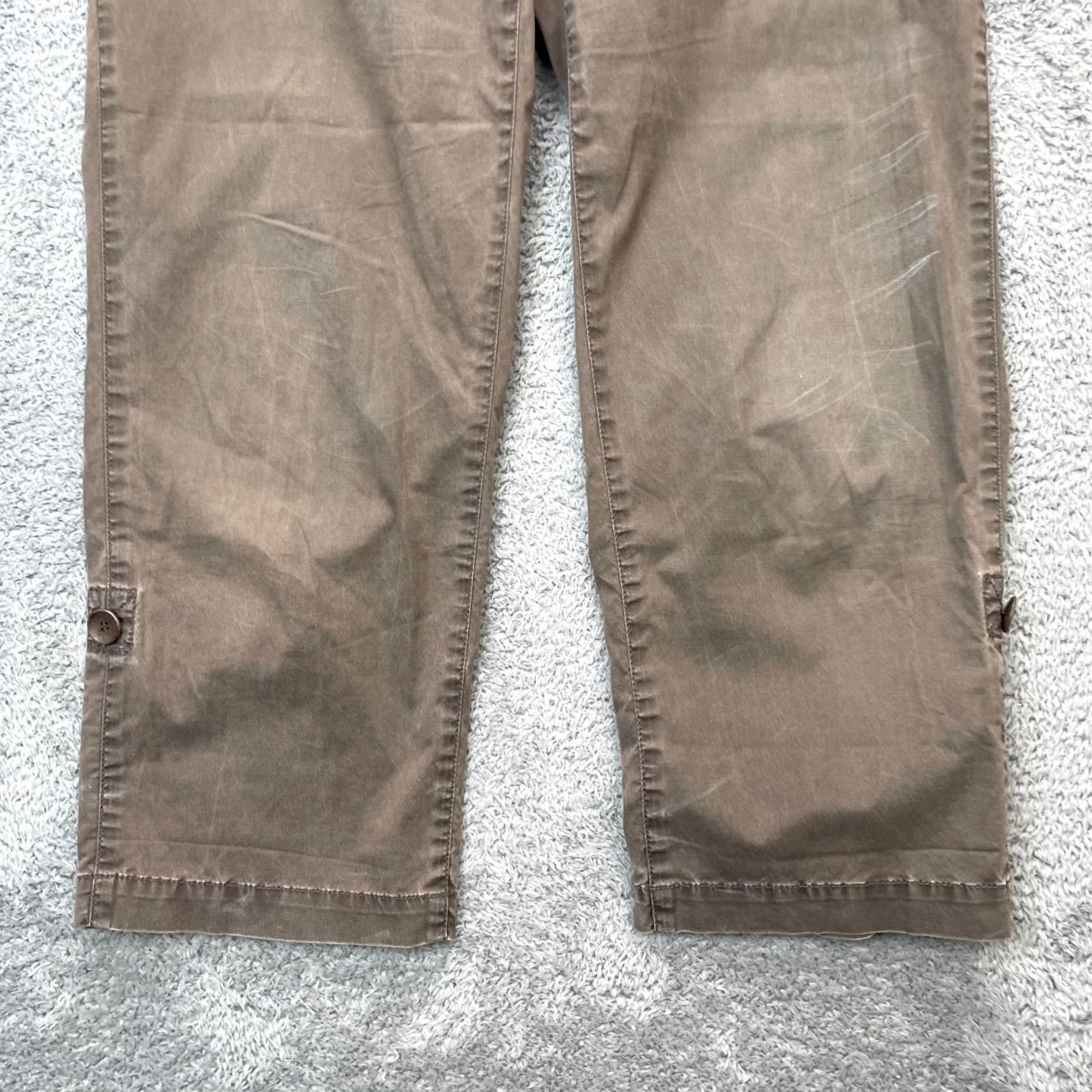 Eileen Fisher Eileen Fisher Pants Womens XS Brown Capri Cotton Spandex Stretch Cuffed Straight Inseam 23 in Caprilike Size 30" / US 8 / IT 44 - 6 Thumbnail