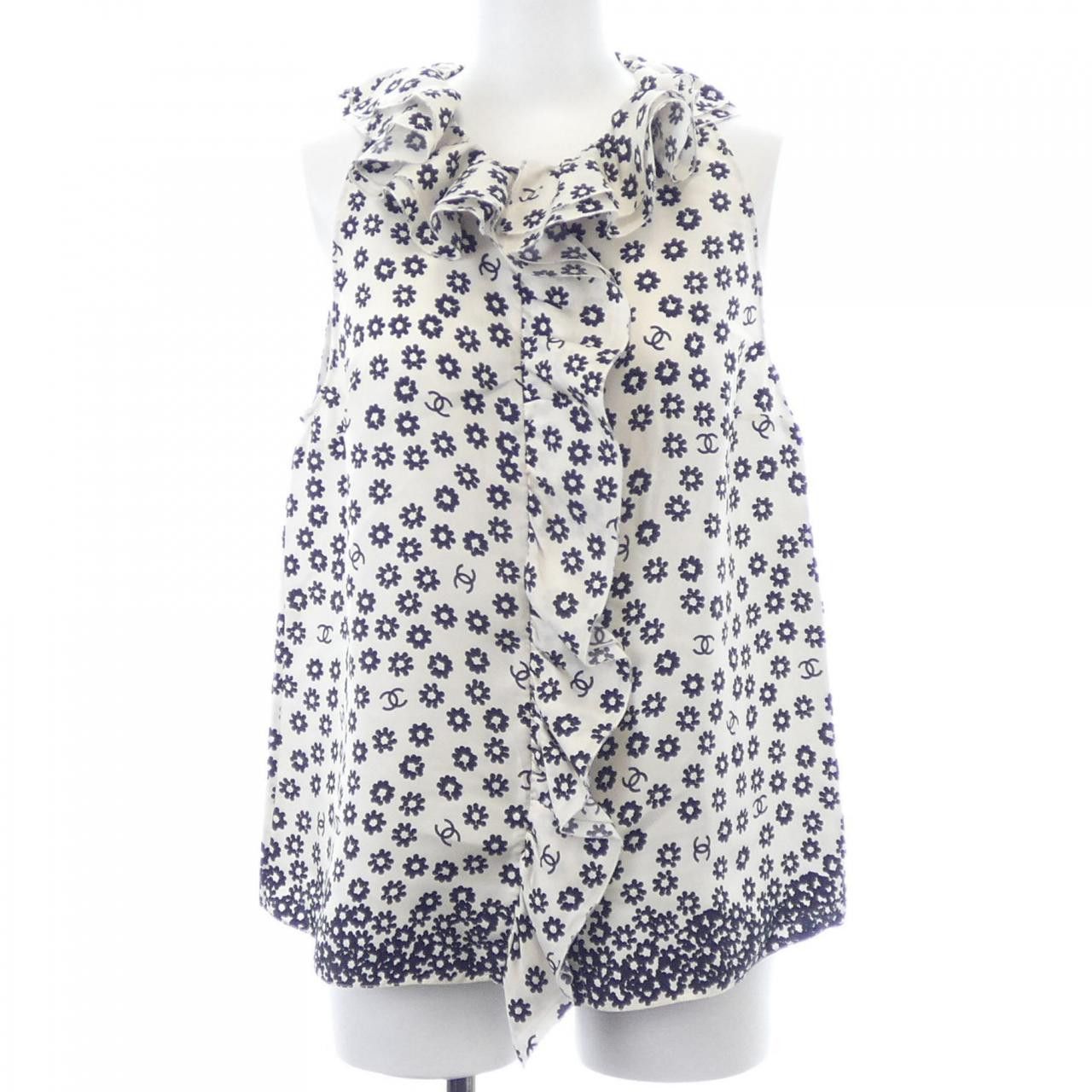 Chanel Chanel Chanel Silk Shirt Textile Tops P72306V63678 DUTY FREE for USA Size ONE SIZE - 1 Thumbnail