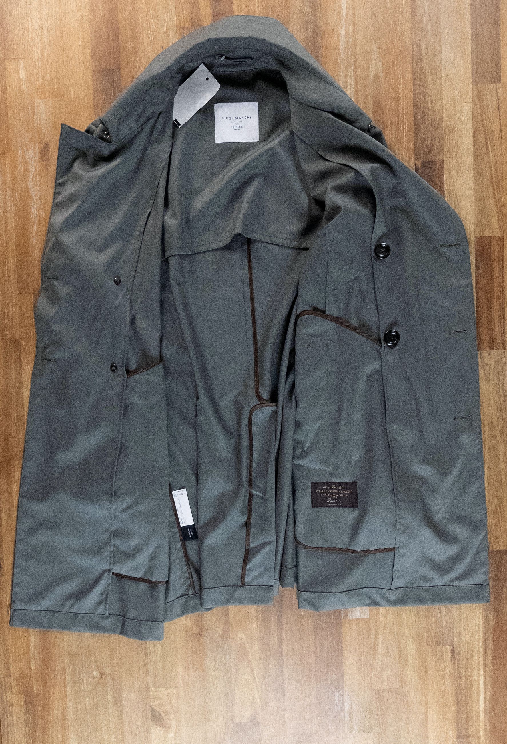 Luigi Bianchi LUIGI BIANCHI SARTORIA green wool trench coat Size 42 / XL Size US XL / EU 56 / 4 - 7 Thumbnail
