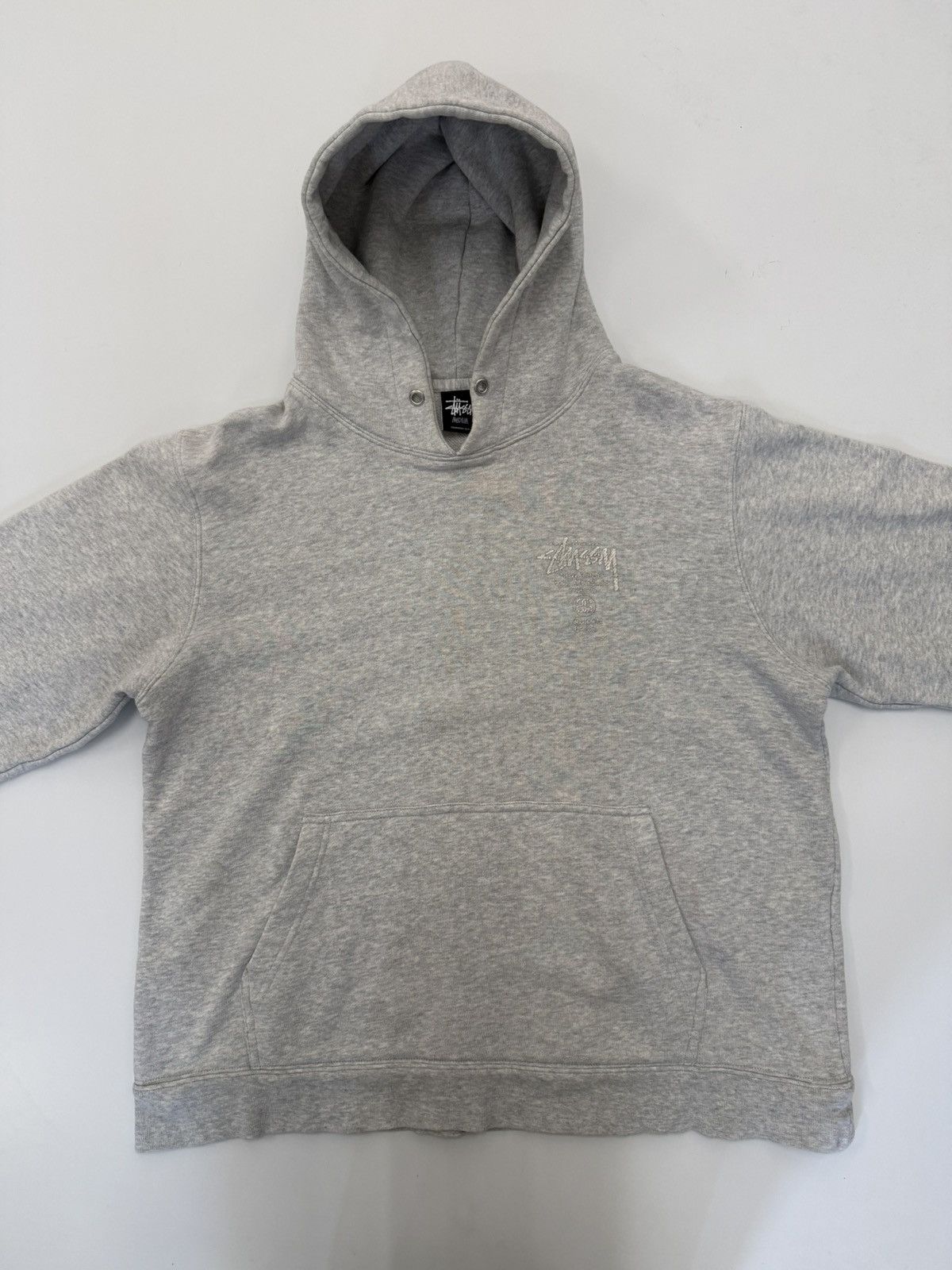 Stussy 🔥 STUSSY Japan International Silver Logo DISTRESSED Hoodie Size US M / EU 48-50 / 2 - 5 Thumbnail
