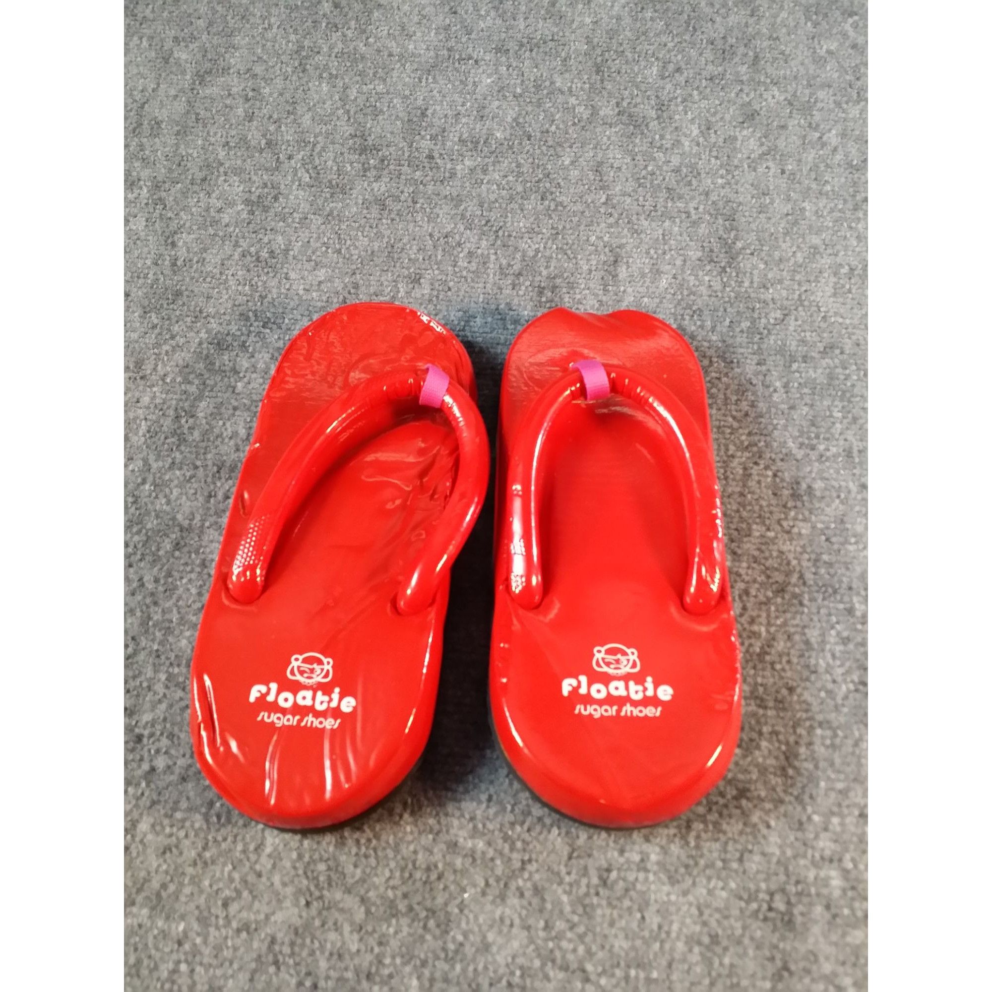 Malibu Sandals FLOATIE Sugar Shoes Y2k 90s Vintage Red Floating Flip Flop S Size US 9 / IT 39 - 9 Thumbnail