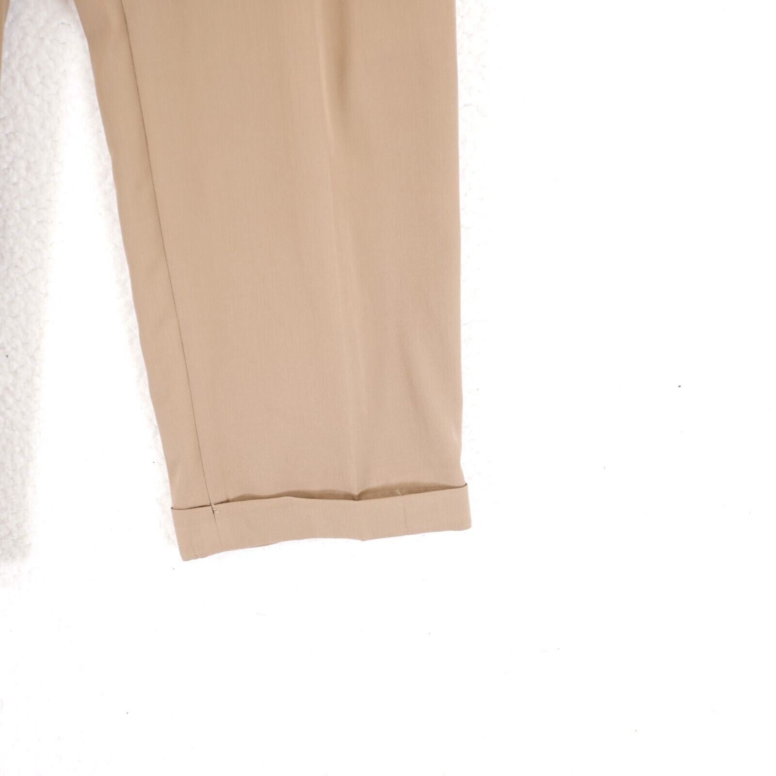 Joseph & Feiss DAMAGED Joseph Feiss Wool Tan 33/30 Dress Pants Mid Rise Ple Size 34R - 2 Thumbnail