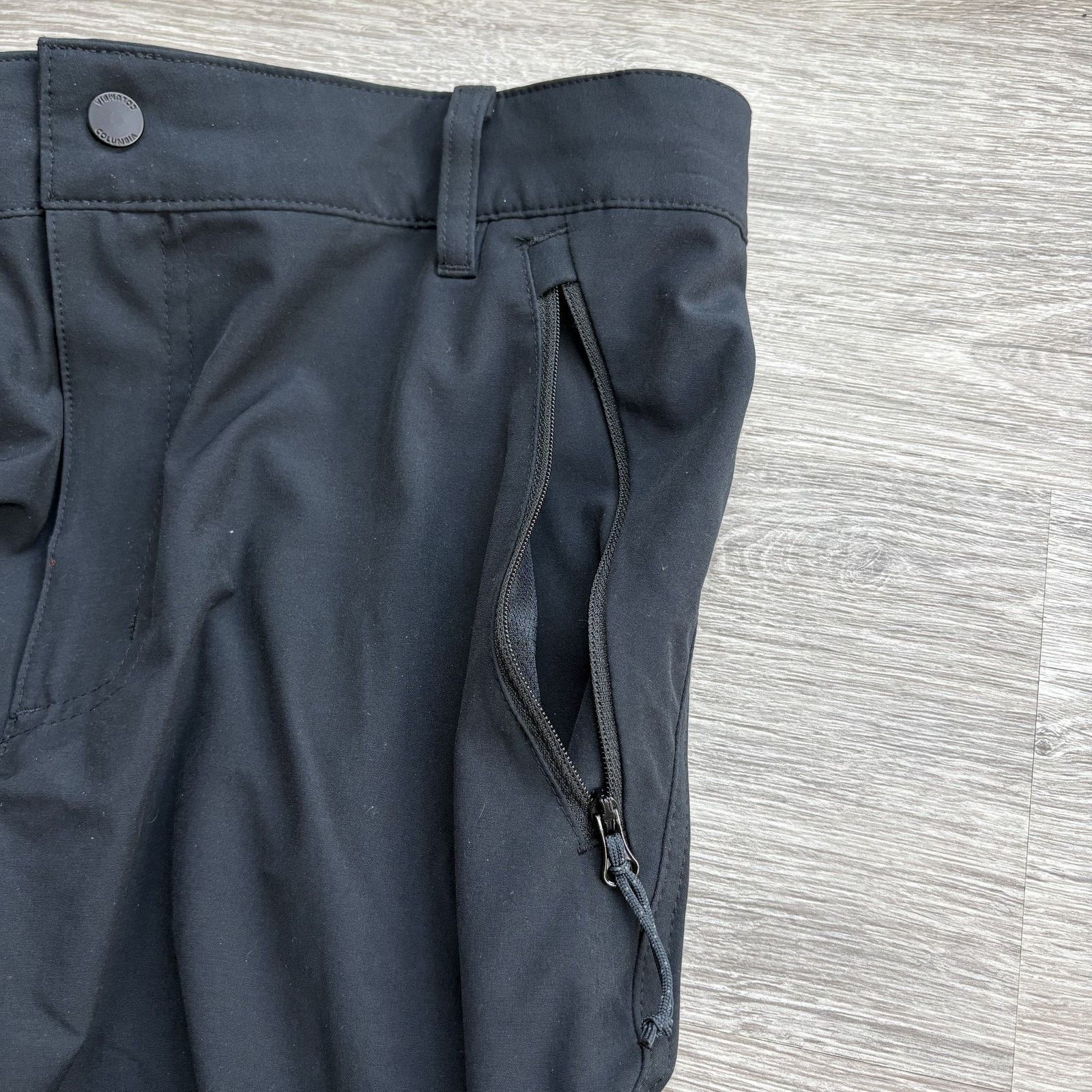 Columbia Columbia Mens Hiking Pants 32x42 Black Stretch Zip Pockets Size 32" / US 10 / IT 46 - 5 Thumbnail