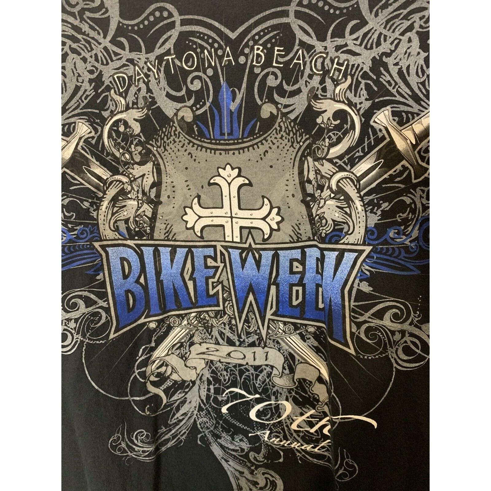 Gildan 70th Annual Bike Week Daytona Beach Long Sleeve T-Shirt 2011 Size US XL / EU 56 / 4 - 3 Thumbnail
