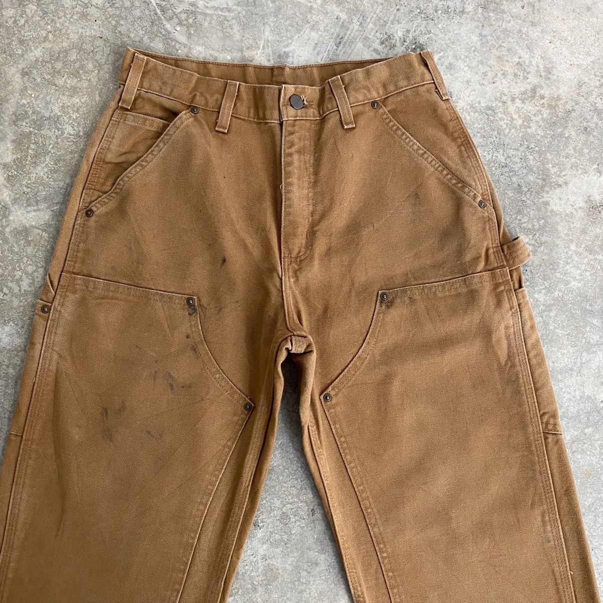 Carhartt Vintage Carhartt Double Knee Tan Dirty Carpenter Pants Size US 29 - 2 Thumbnail
