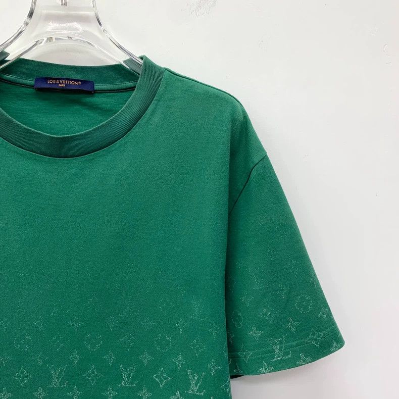 Louis Vuitton Louis Vuitton 23 green logo cotton crewneck short sleeve T Size US L / EU 52-54 / 3 - 3 Thumbnail