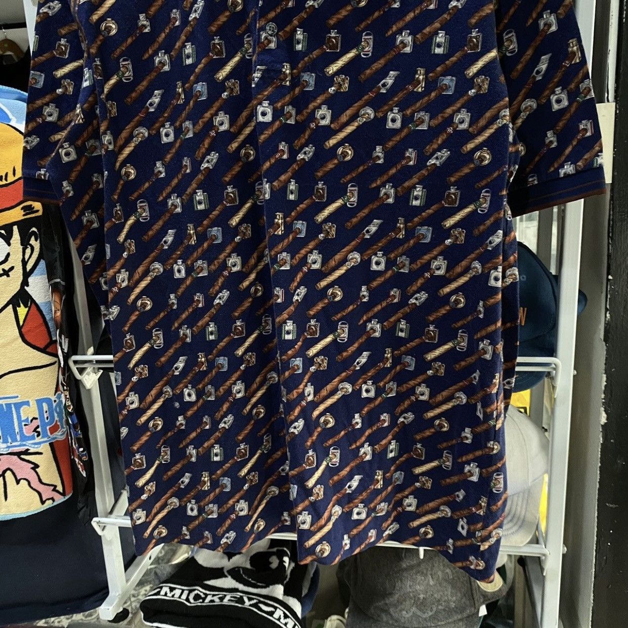 Nicole Miller Vintage 90s Nicole Miller Cigar & Liquor Novelty Print Polo Size US L / EU 52-54 / 3 - 4 Thumbnail