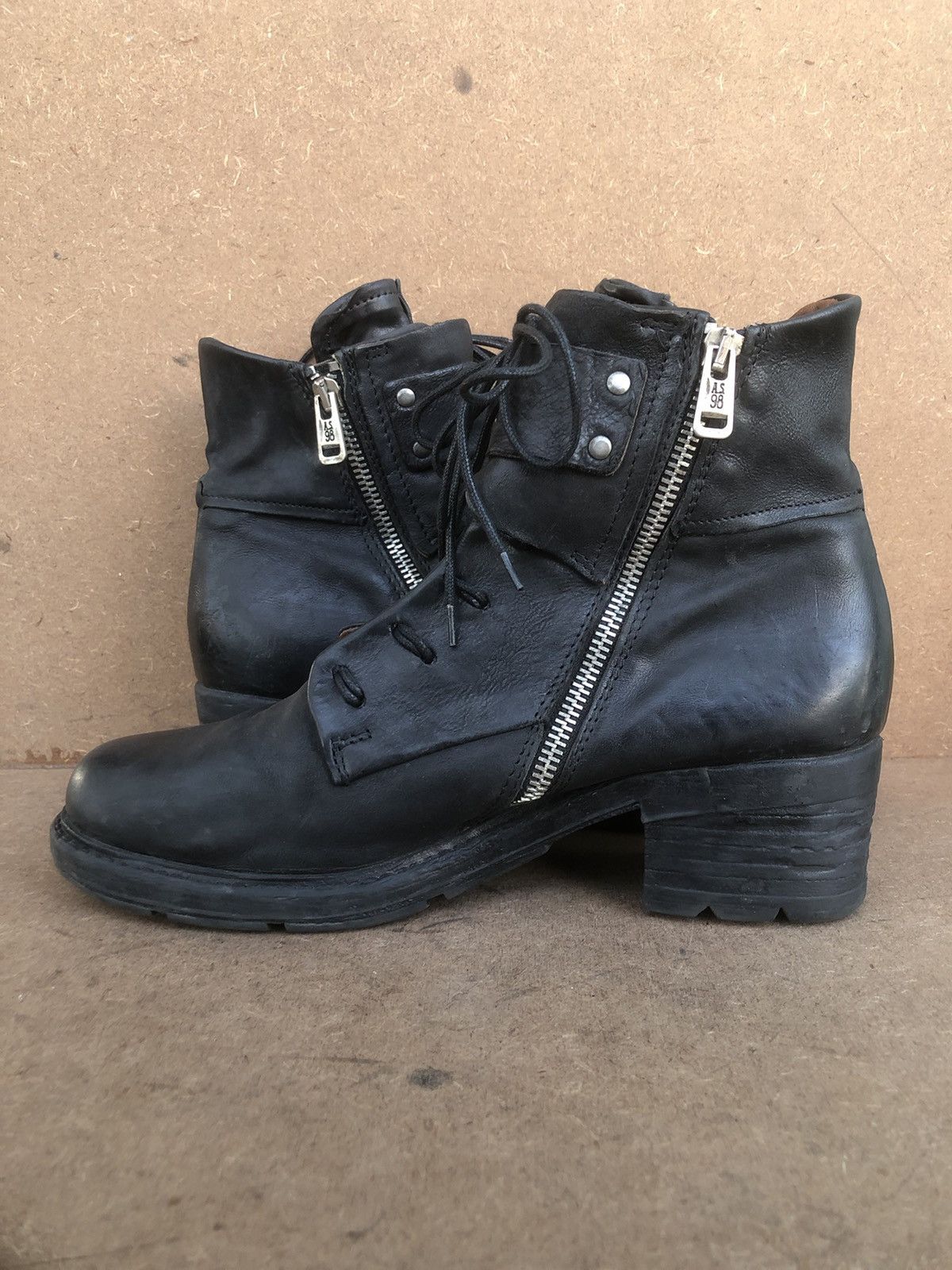 A.S.98 A.S 98 Black Calfskin Leather Women’s Boots Size 40 Size US 9 / IT 39 - 6 Thumbnail
