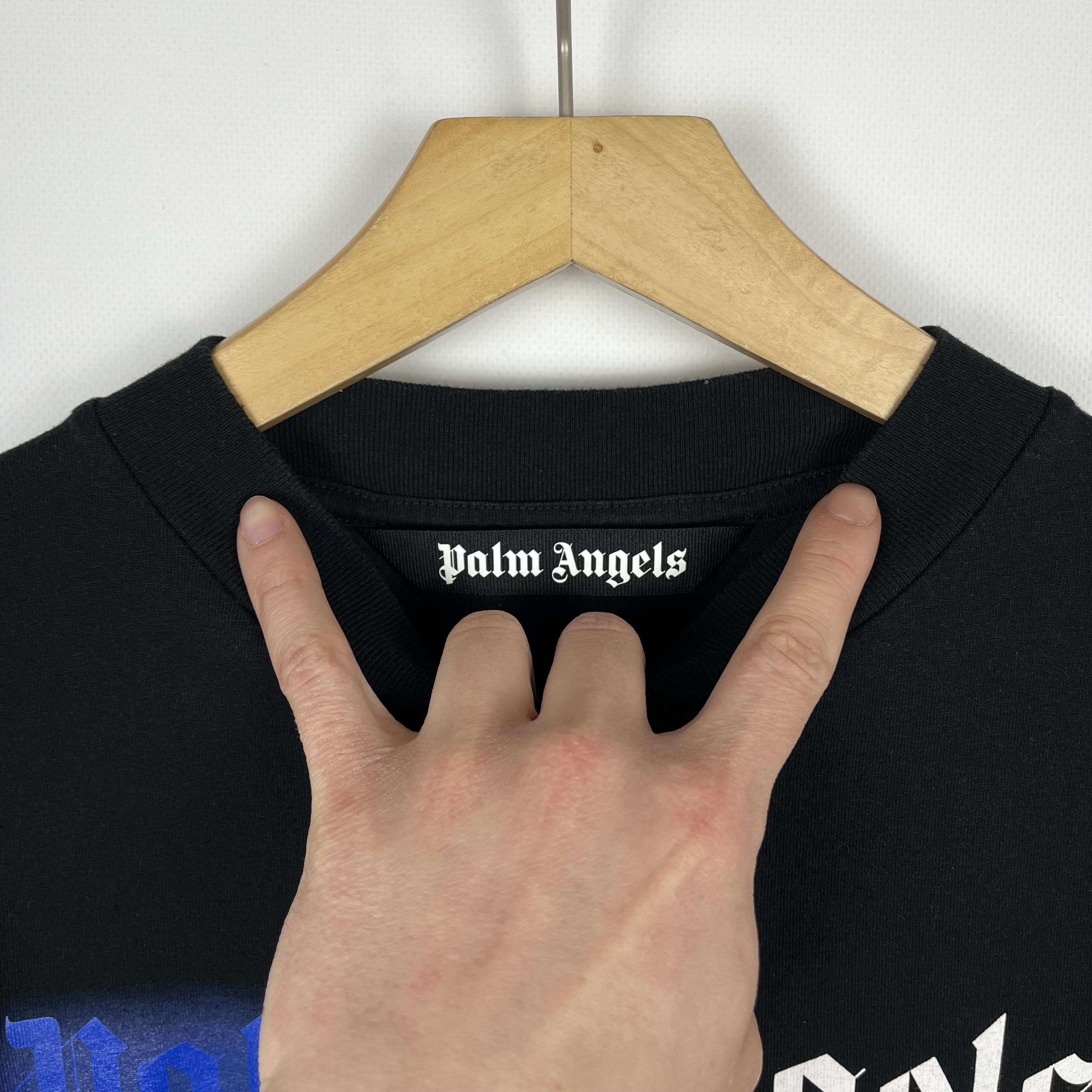 Palm Angels Palm Angels New York Sprayed Big Logo T Shirt Size US L / EU 52-54 / 3 - 8 Thumbnail