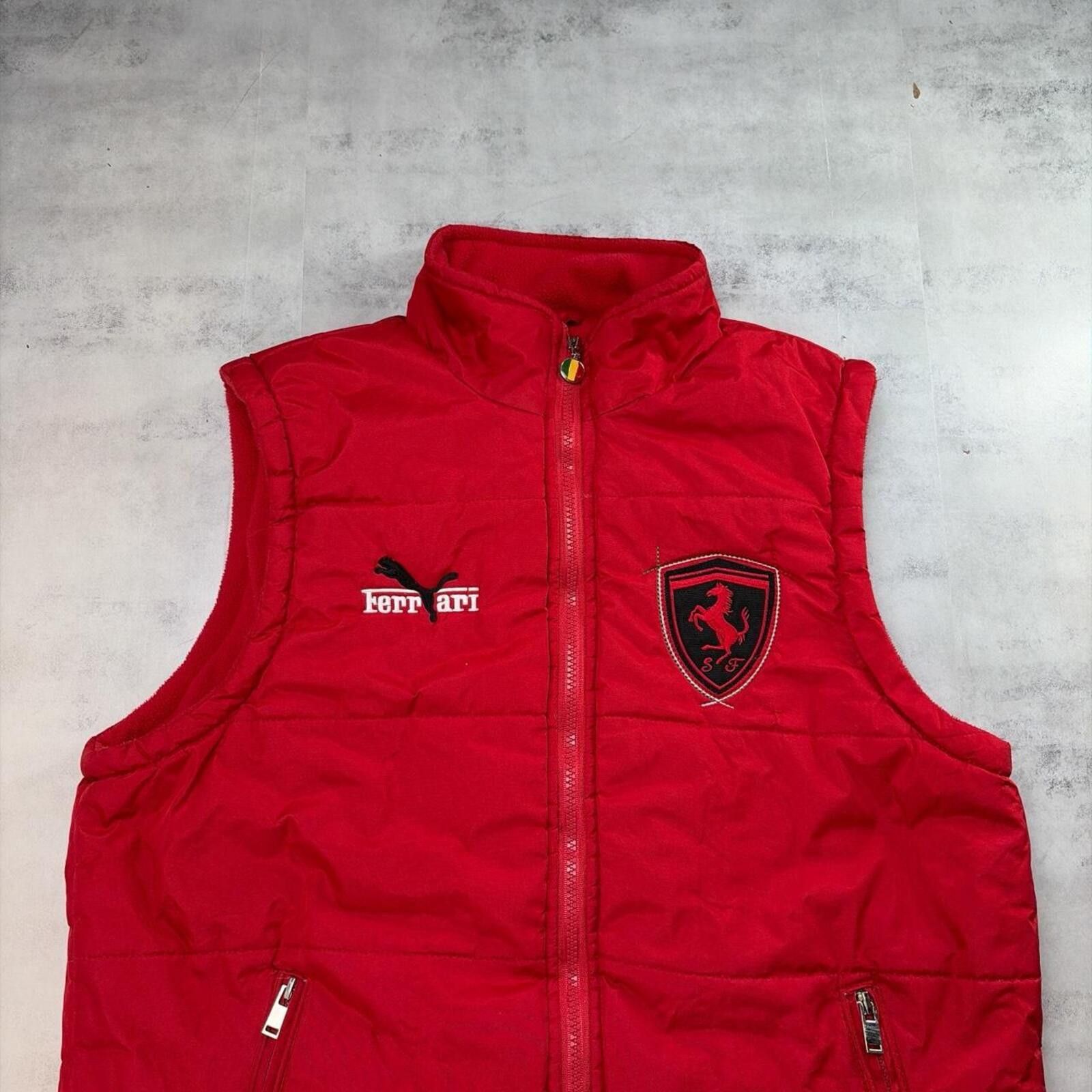 Ferrari Vintage 90’s Red Ferrari Racing Puffer Vest Size US L / EU 52-54 / 3 - 2 Thumbnail
